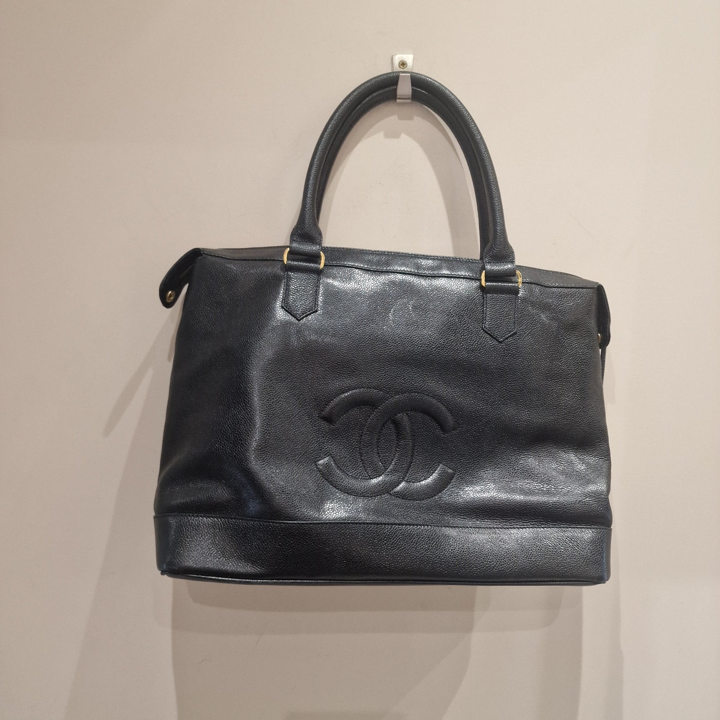 Chanel Black Caviar Leather Bag
