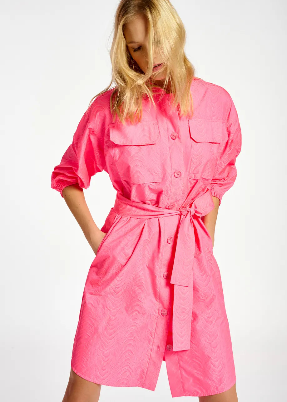Essentiel Pink Jacquard 'Decay' Dress - 10/12 - NEW