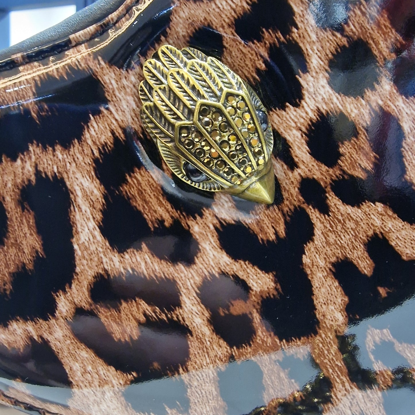 Kurt Geiger Animal Print Patent Bag