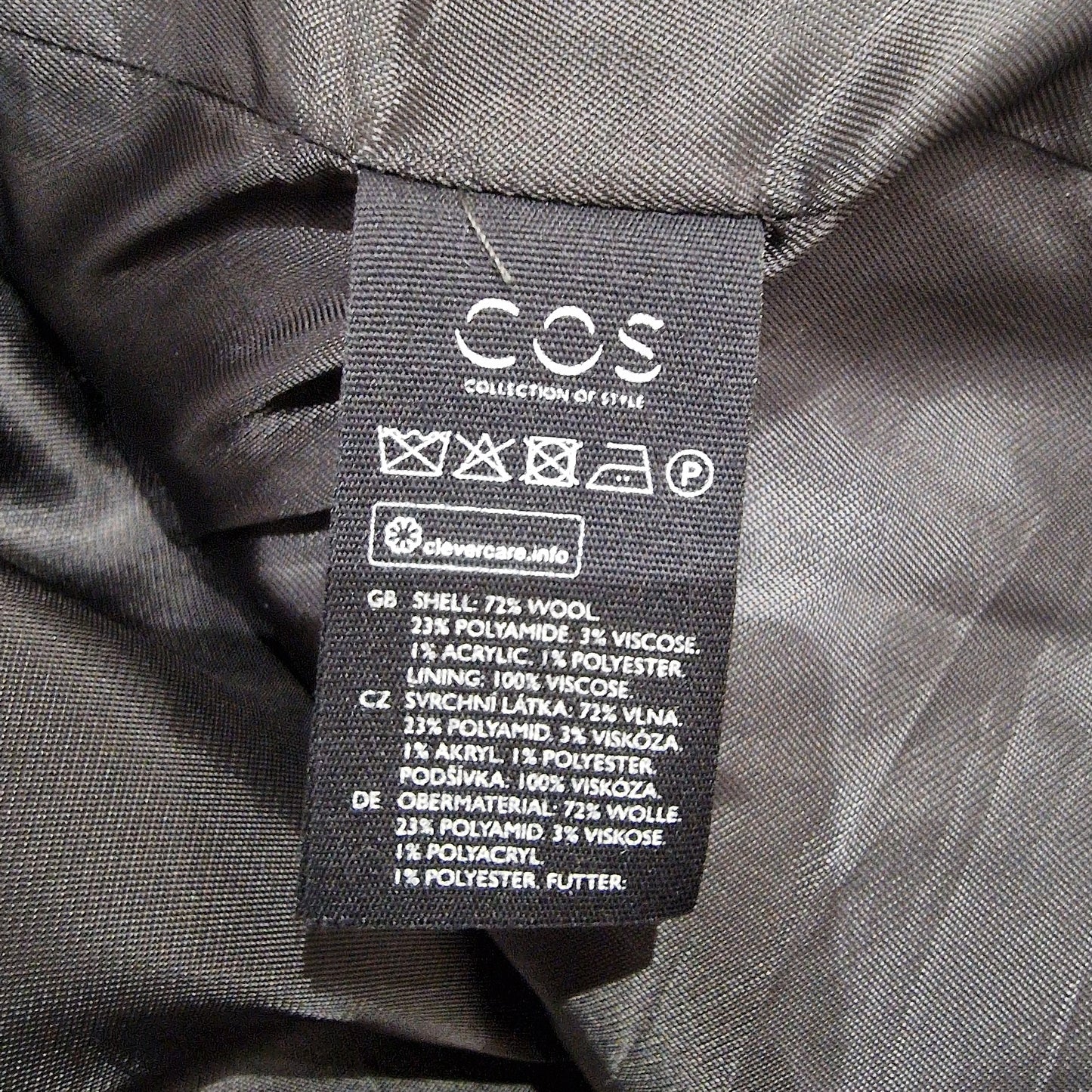 COS Grey Wool Blend Oversized Coat - 12