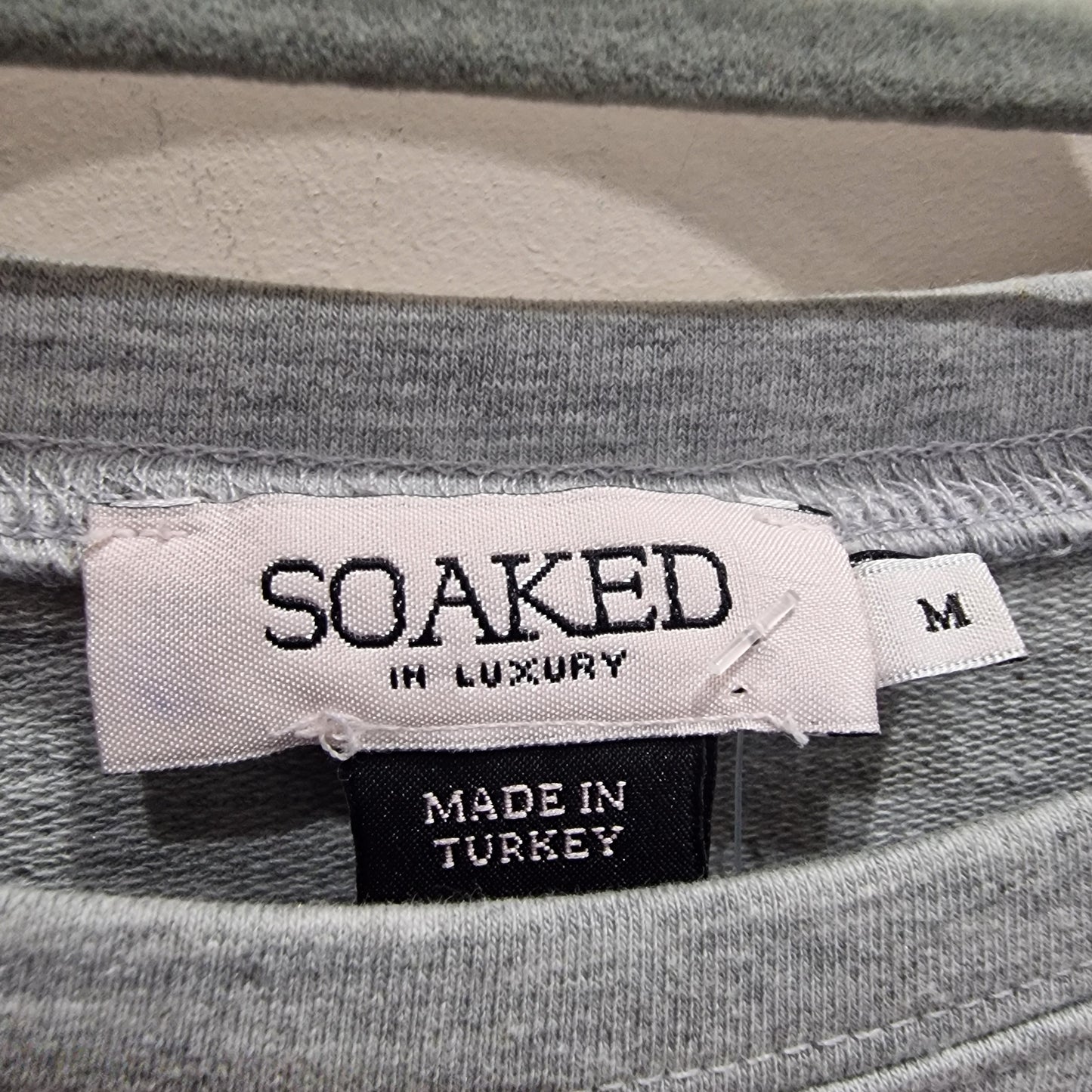 Soaked in Luxury Grey Lips Sweatshirt - M