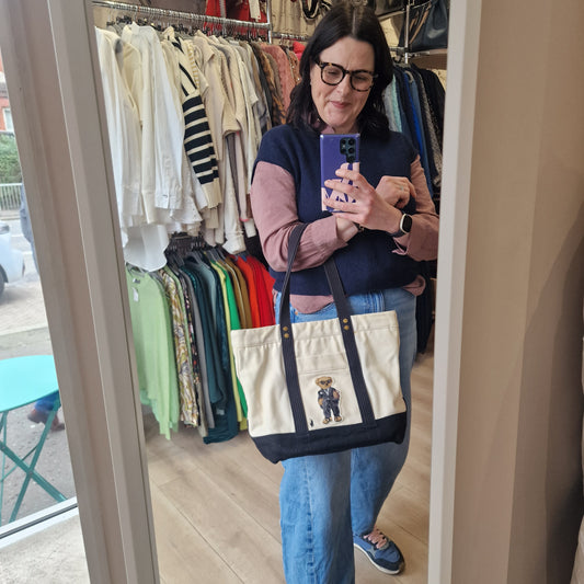 Ralph Lauren Polo Cream Canvas Bag