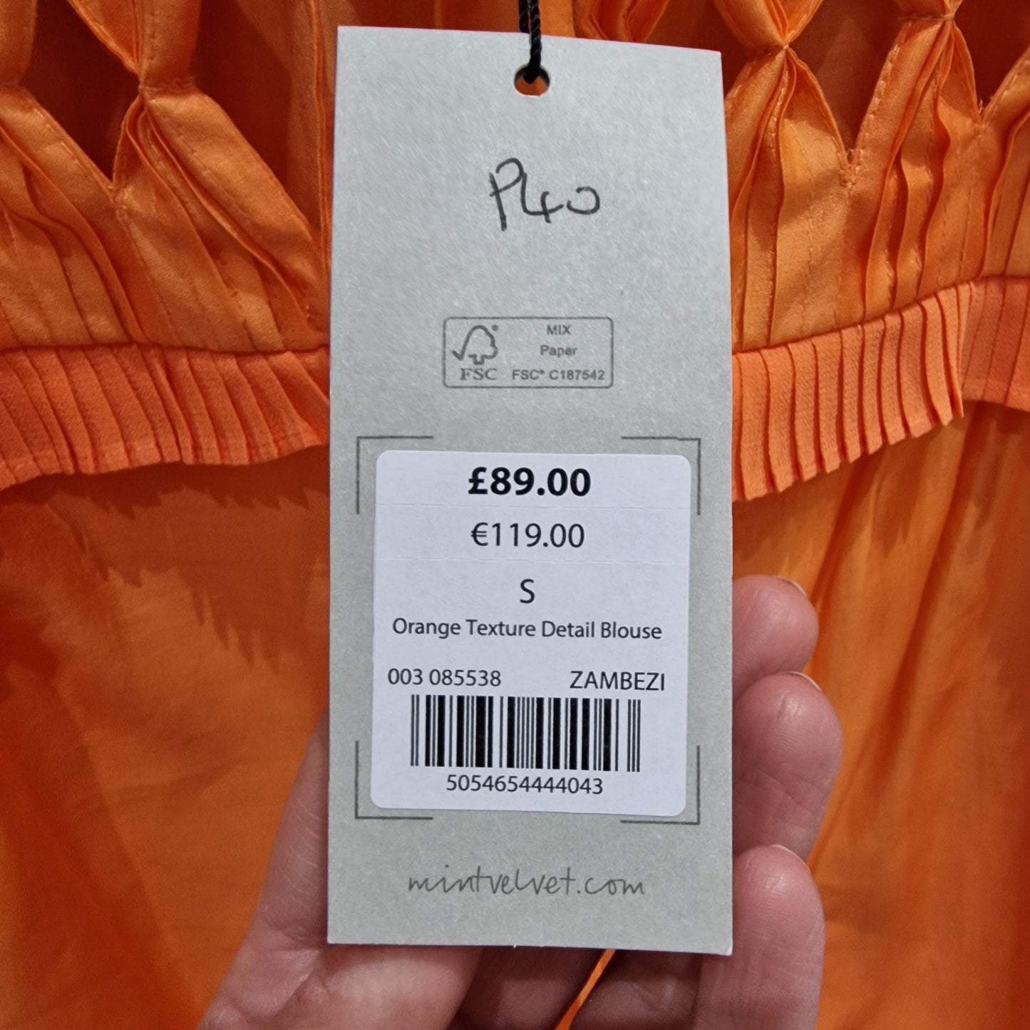 Mint Velvet BNWT Orange Blouse - 10