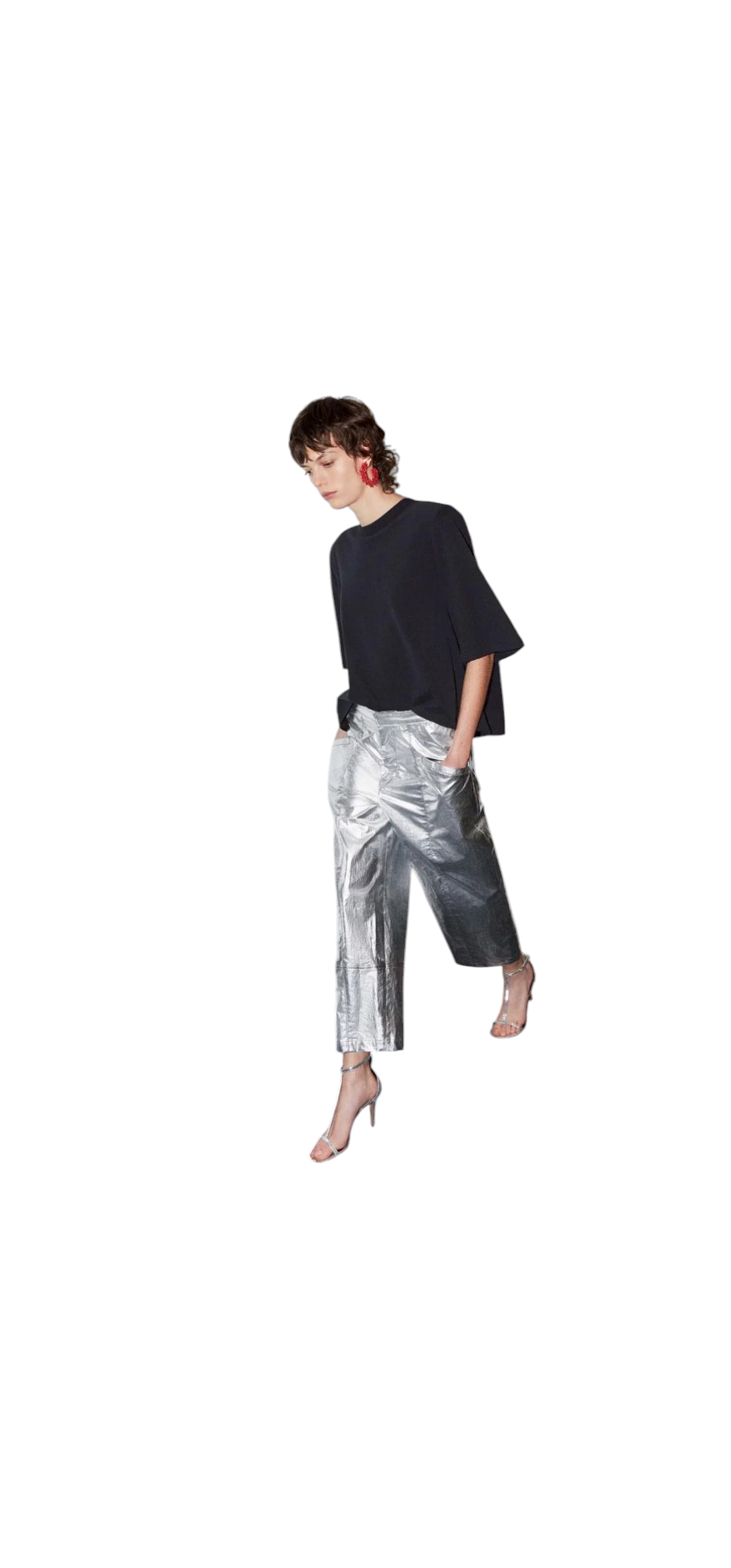 Isabel Marant Aude Trousers Silver, Size 38/UK 10