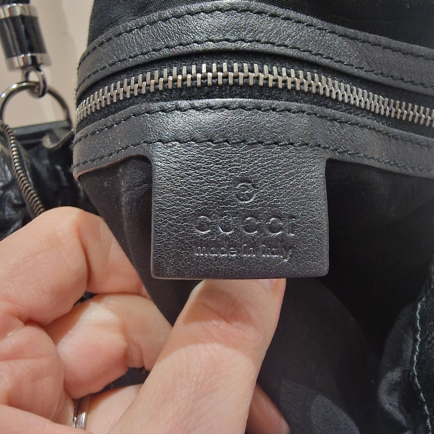 Gucci Black Leather Bag