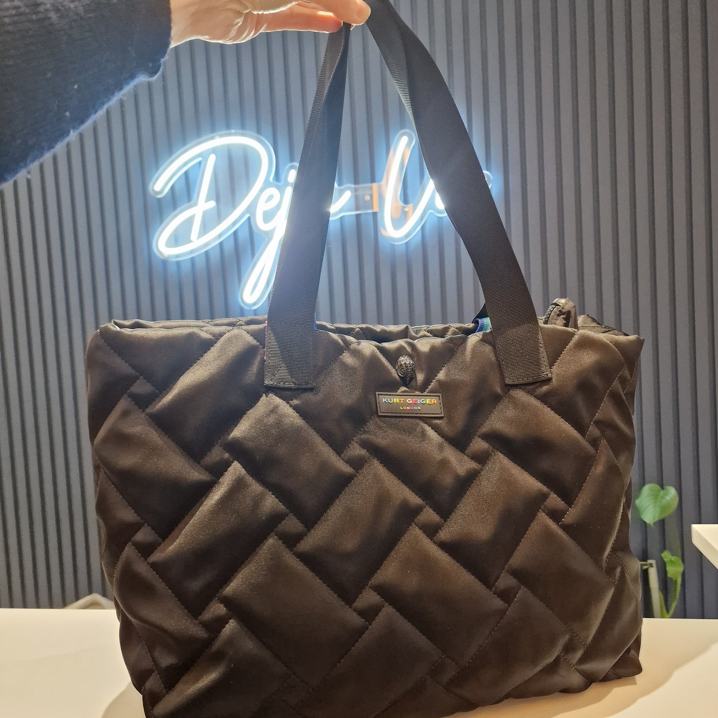 Kurt Geiger Black Quilted Bag