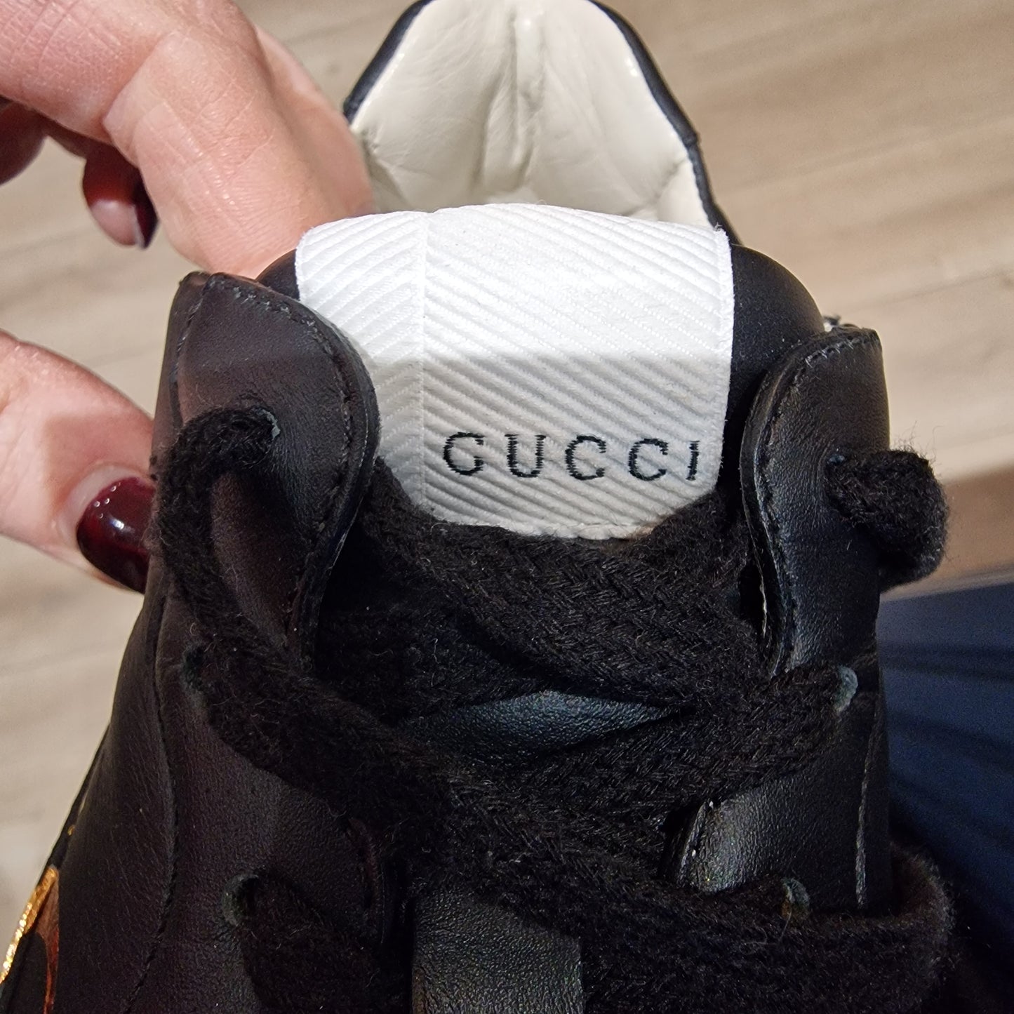 Gucci Rhyton Iridescent Logo Trainers, size 6/ 39.5