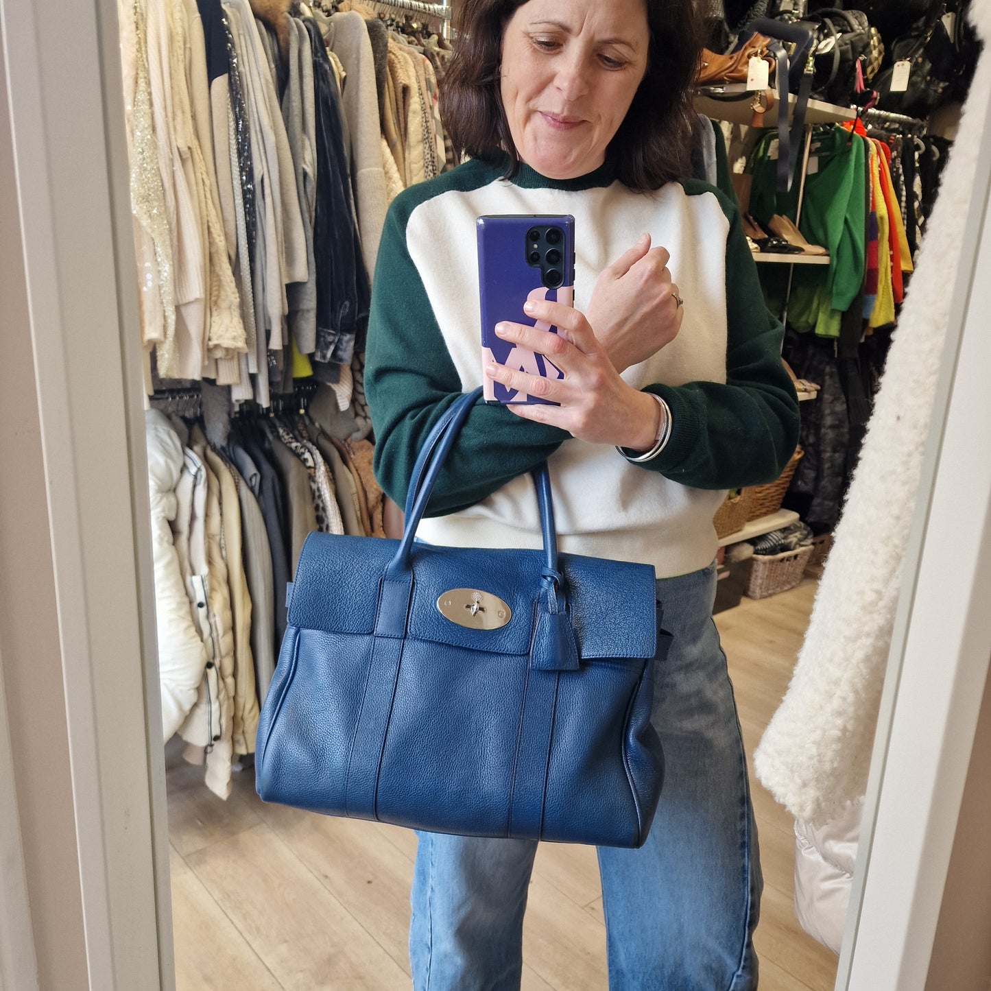 Mulberry Bayswater 'Seablue'