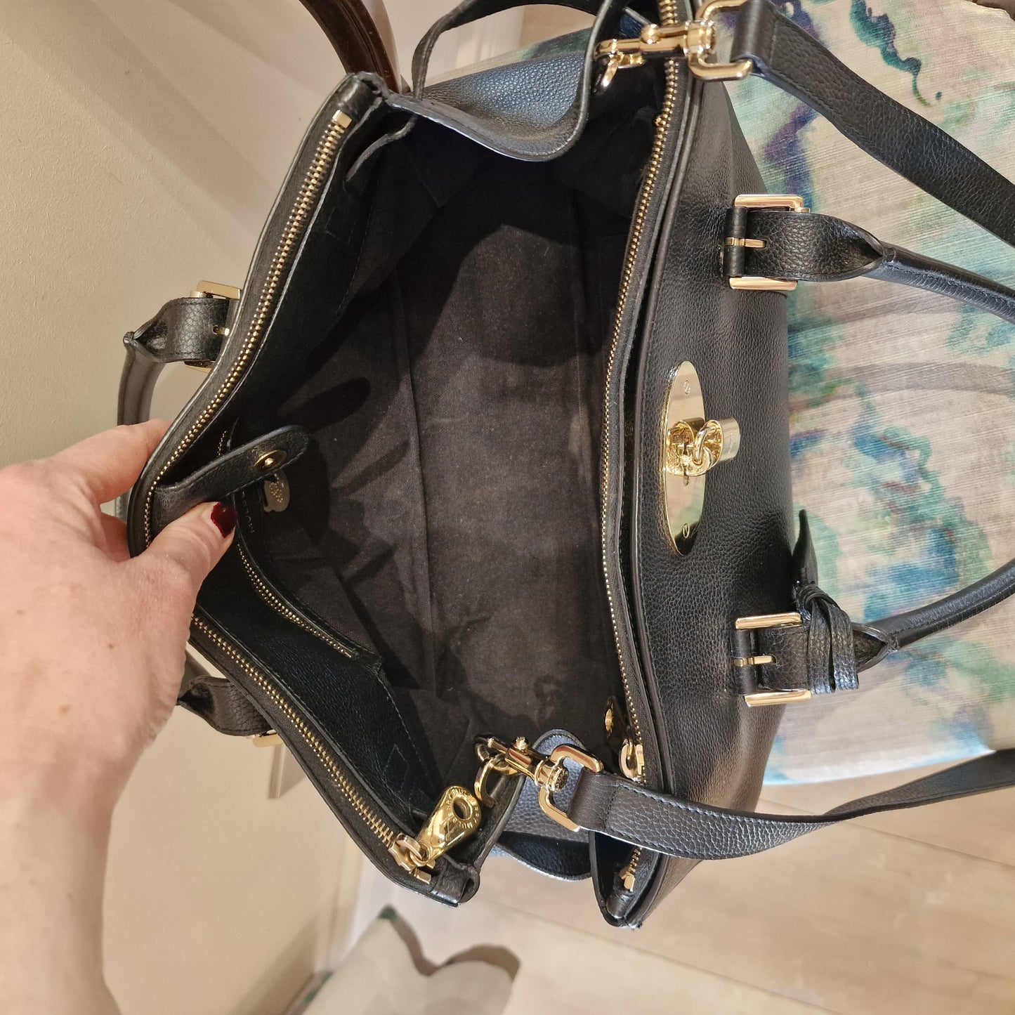 Mulberry Bayswater Double Zip Tote, Black