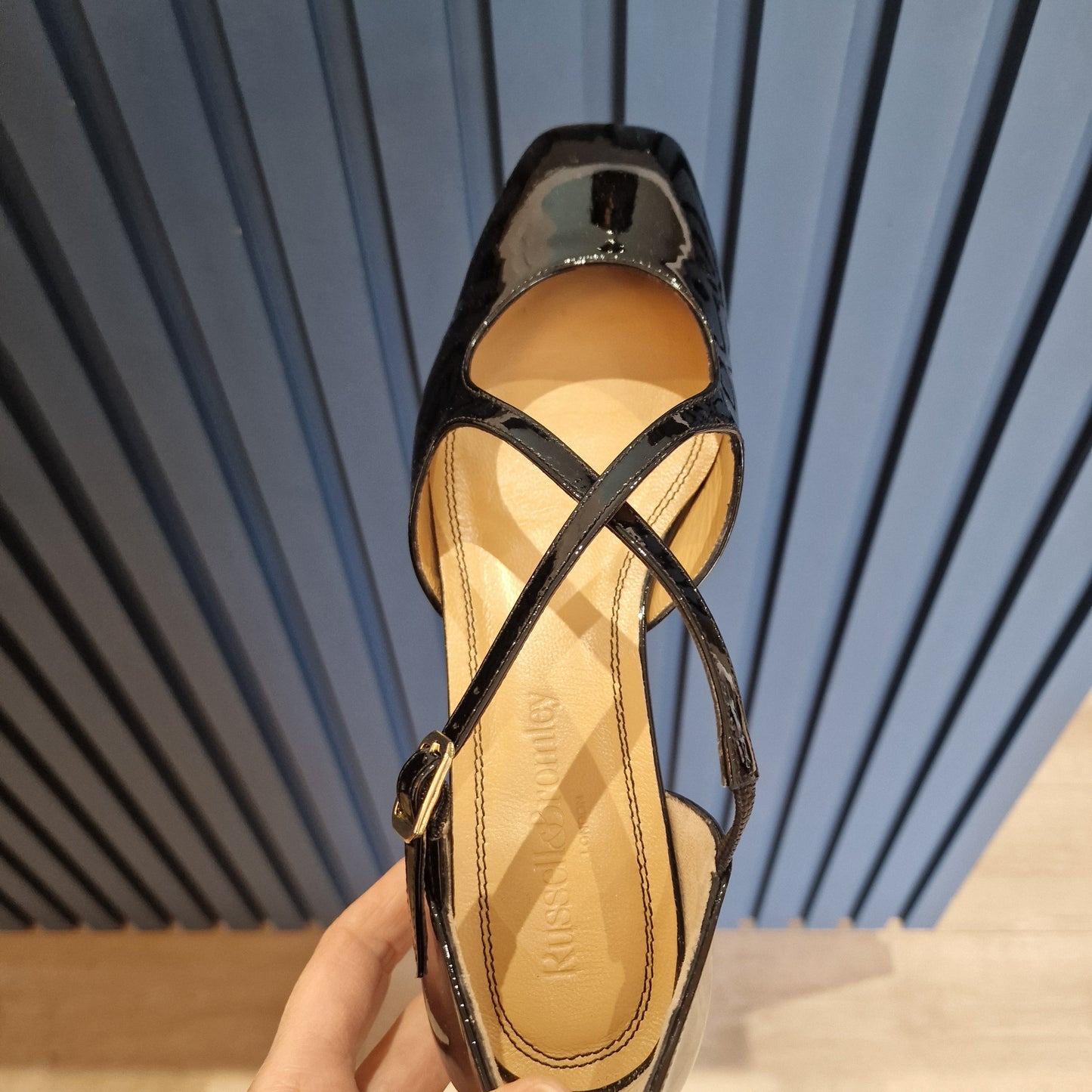 Russell and Bromley Black Patent Shoes 7