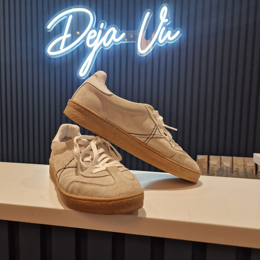 Russell&Bromley Sprint Taupe Leather Trainers - 5