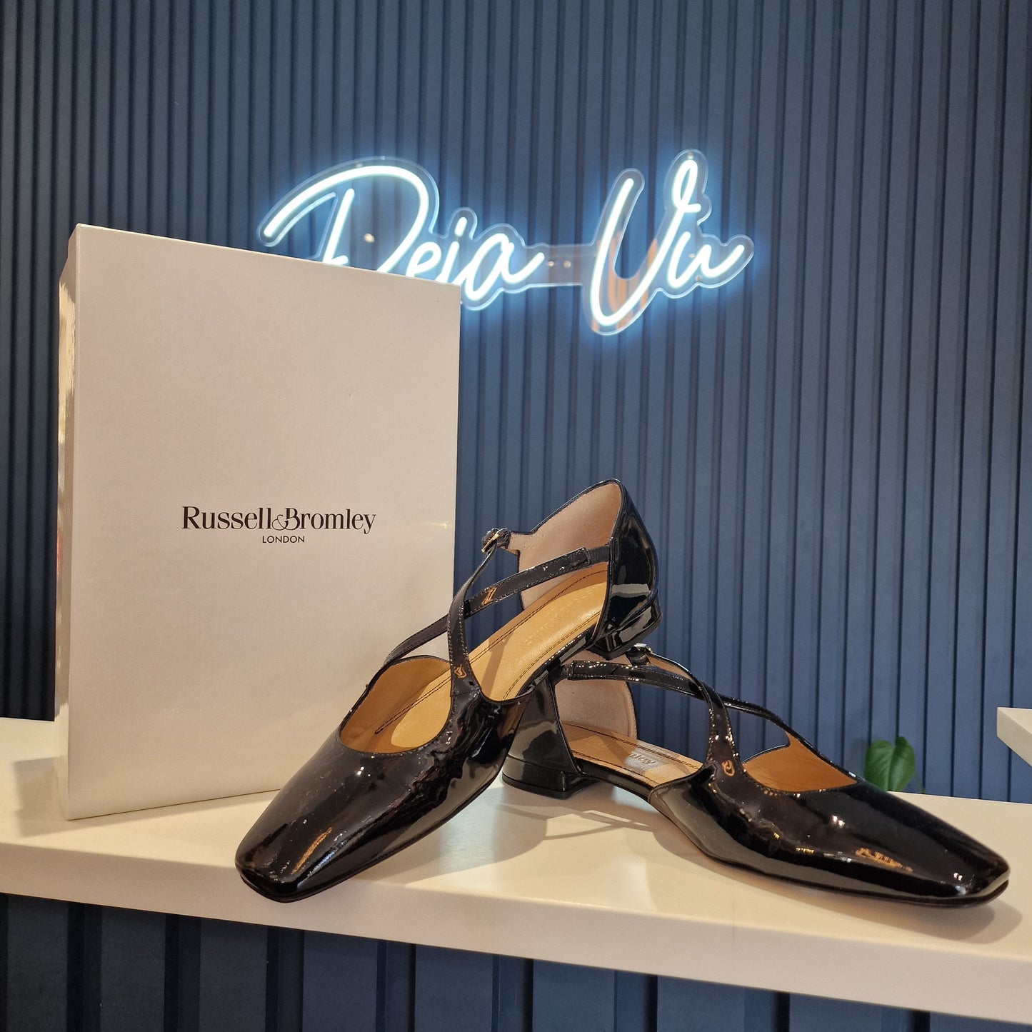 Russell and Bromley Black Patent Shoes 7