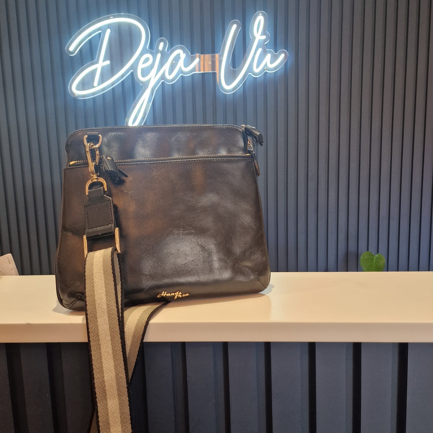 Anya Hindmarch Black Crossbody Leather Bag