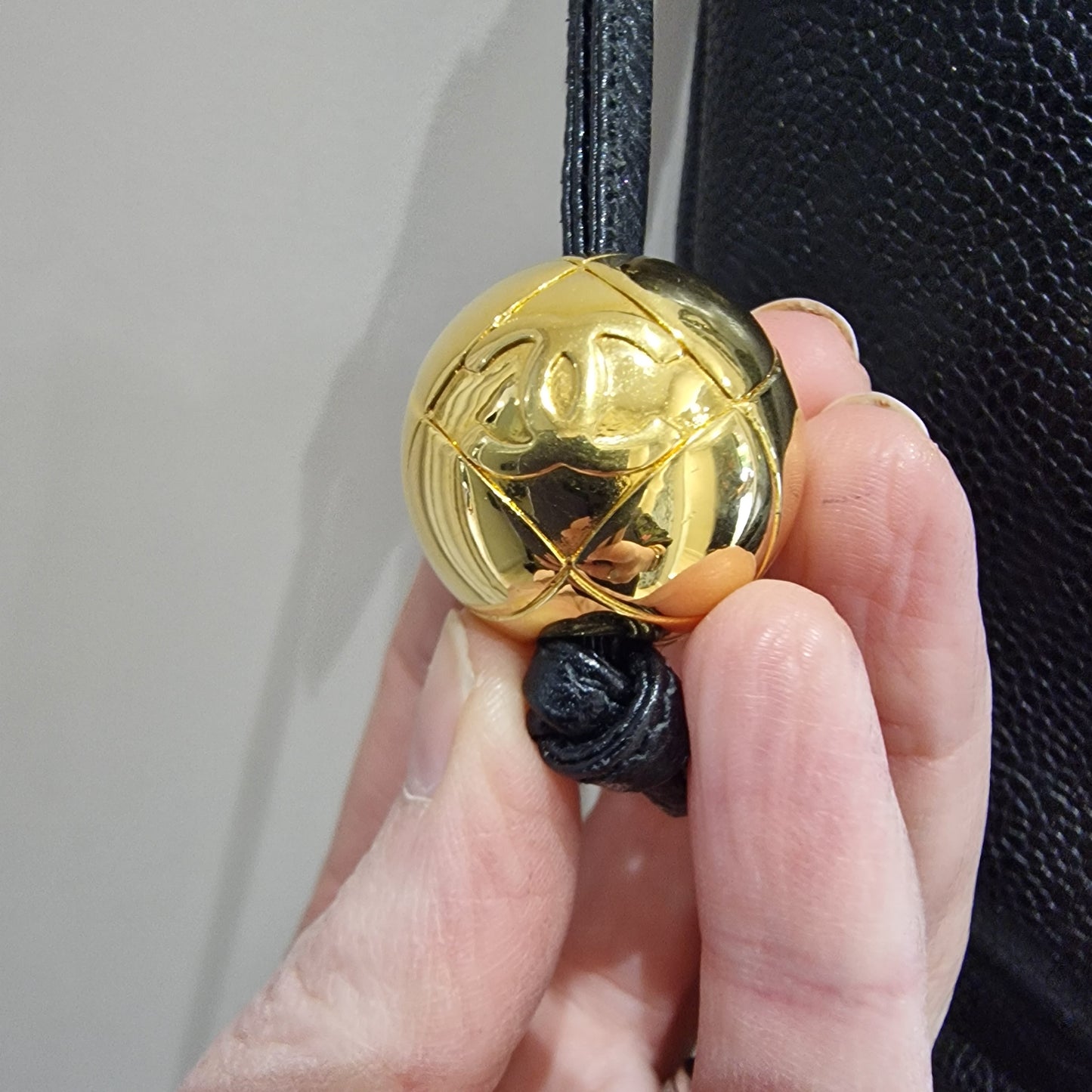 Chanel Black Caviar Leather Bag