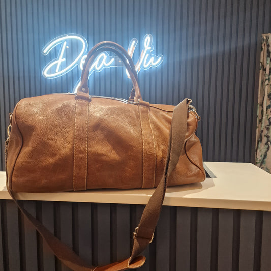 Tan Leather Holdall