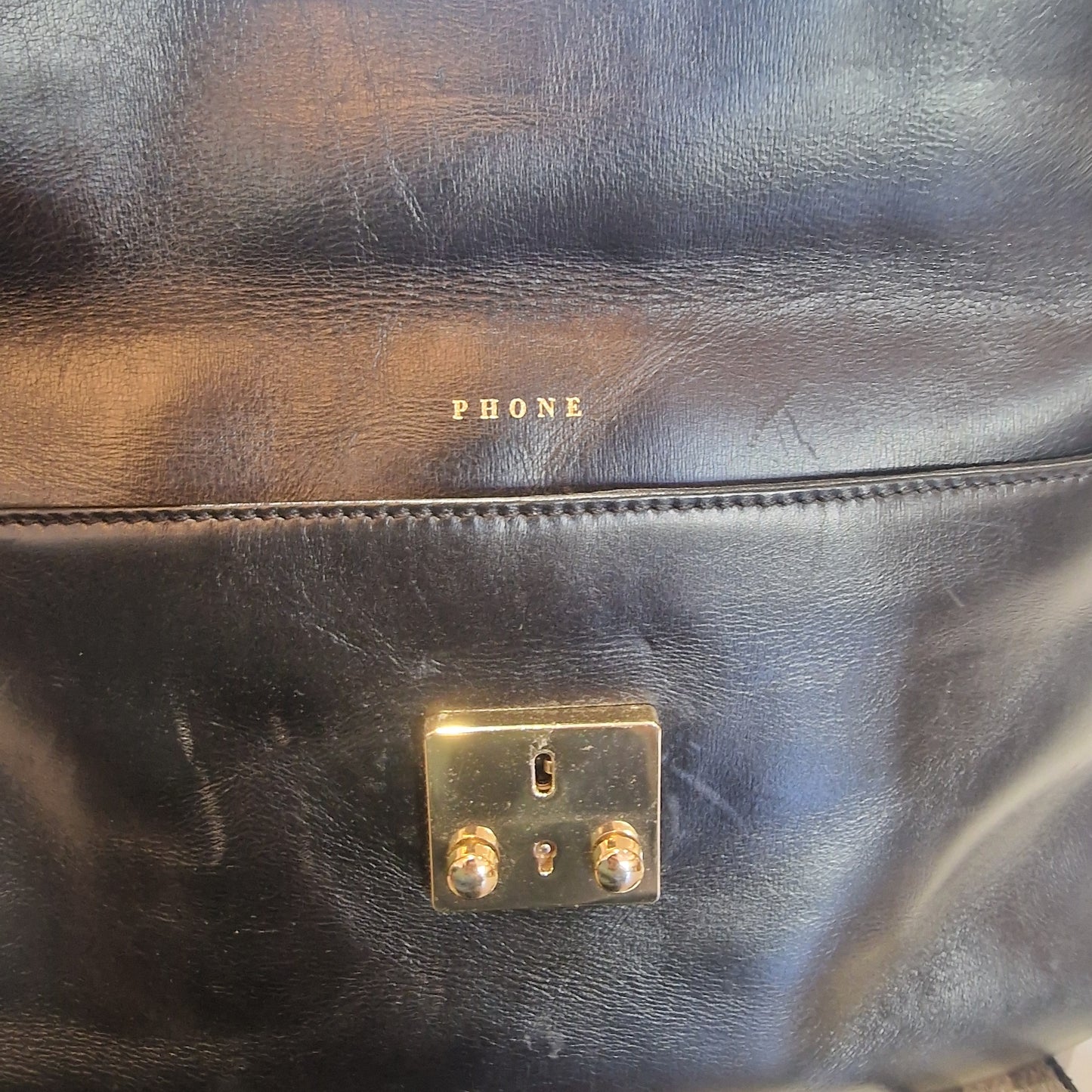 Anya Hindmarch Black Crossbody Leather Bag