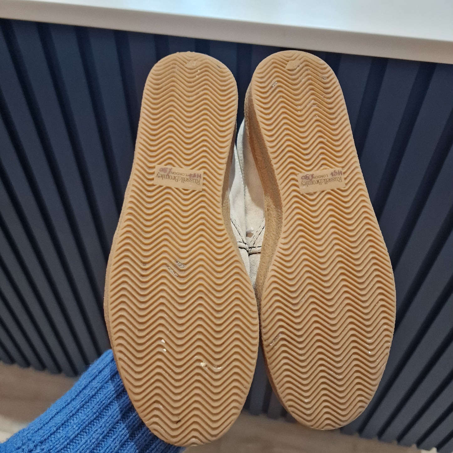 Russell&Bromley Sprint Taupe Leather Trainers - 5