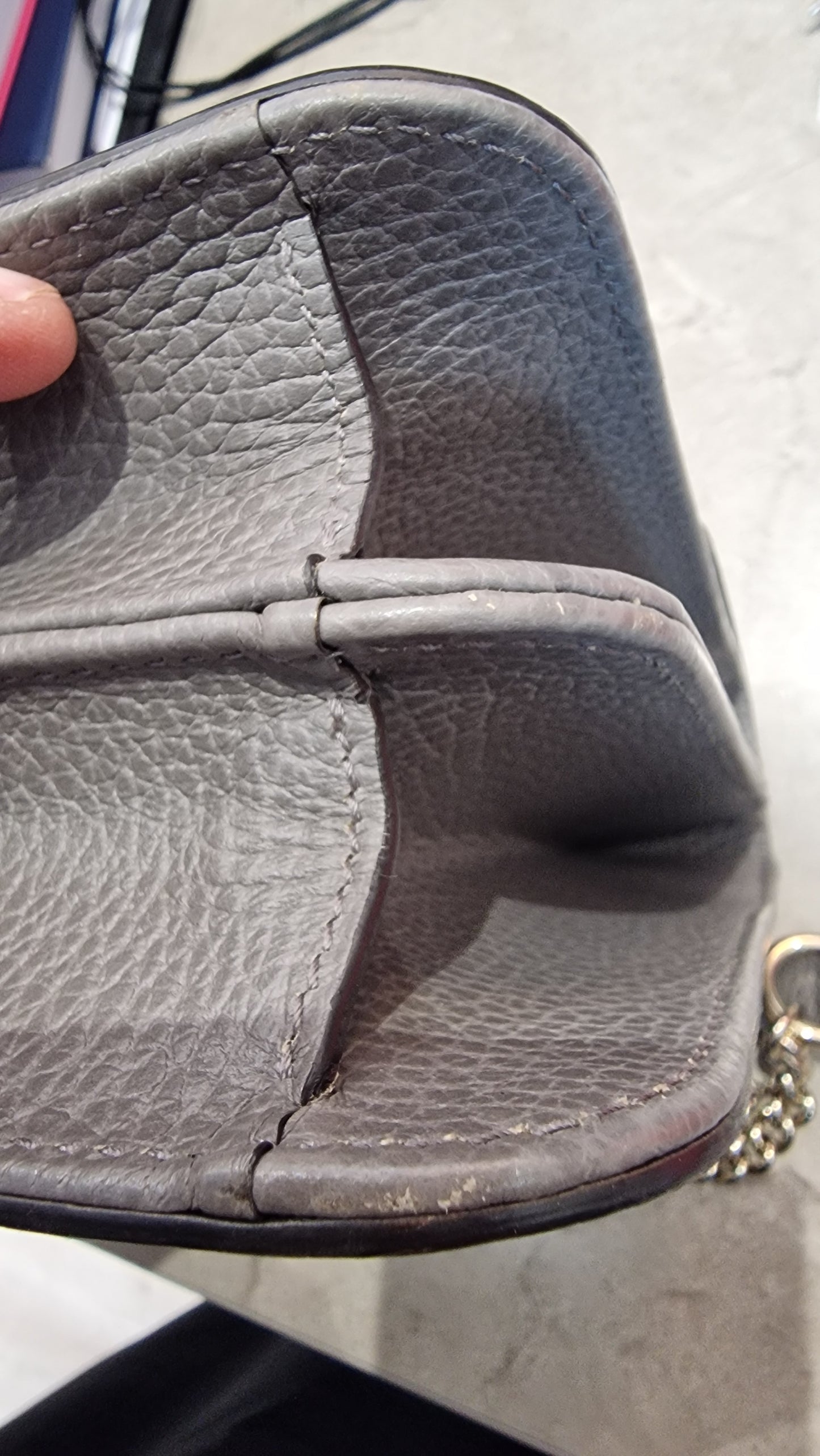 Gucci Grey Interlocking Shoulder Bag