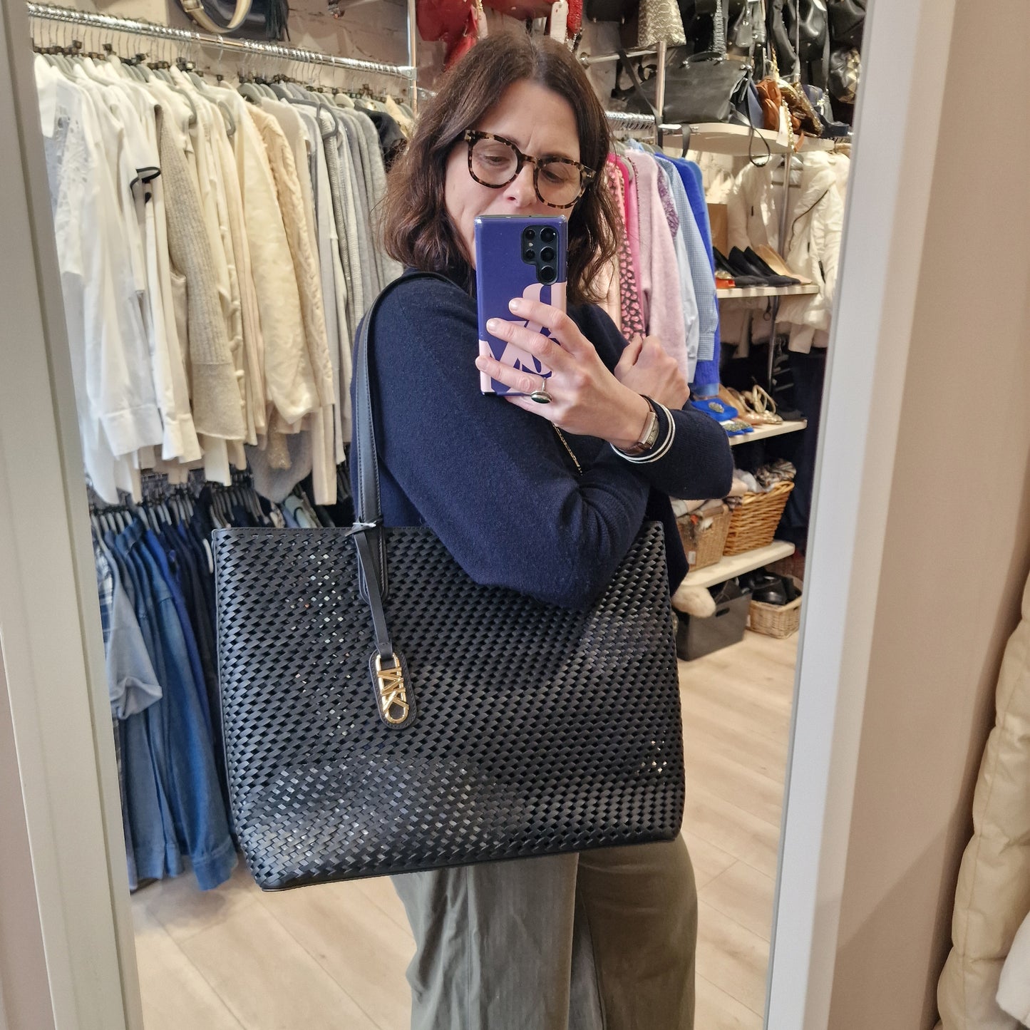 Michael Kors Eliza Leather Tote Bag