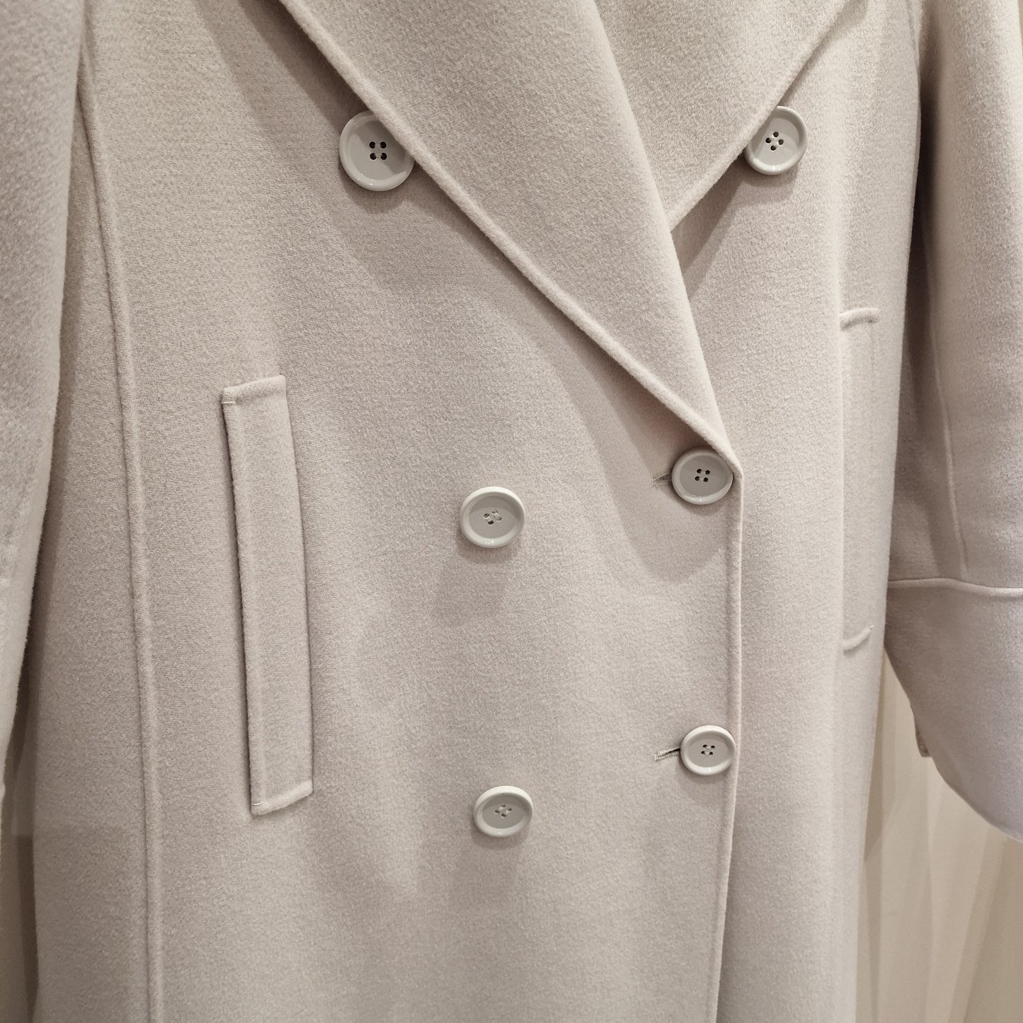 'S MaxMara Custodi Nude Wool Coat - 12