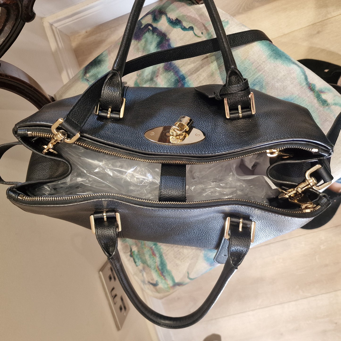 Mulberry Bayswater Double Zip Tote, Black