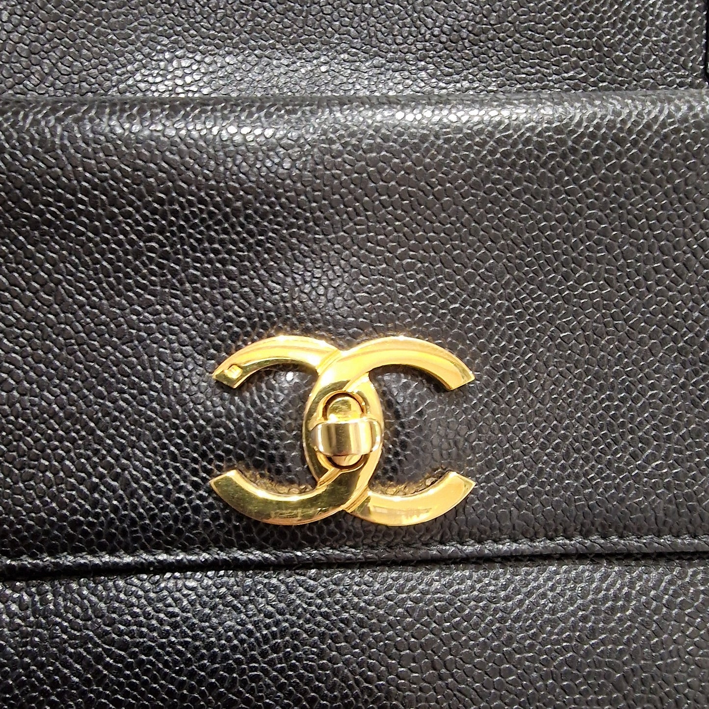 Chanel Black Caviar Leather Bag