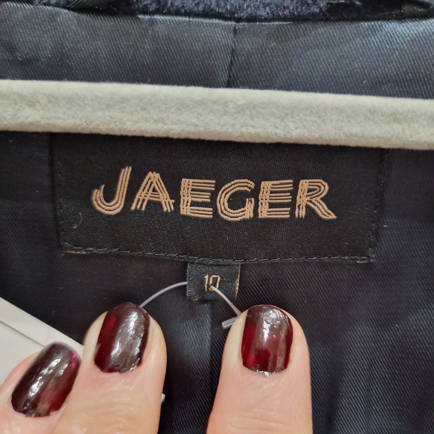 Jaegar Navy Wool Coat - 10