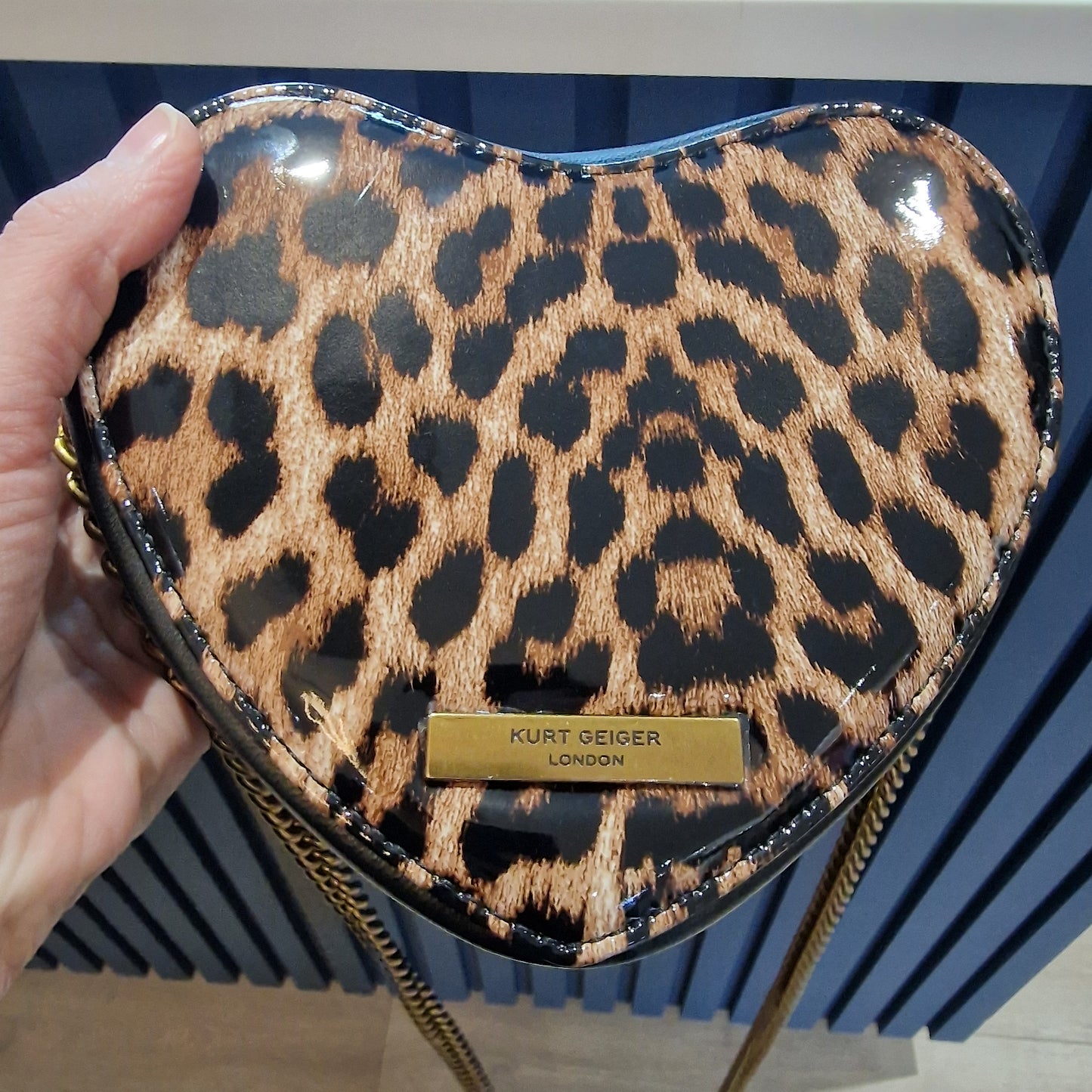 Kurt Geiger Animal Print Patent Bag