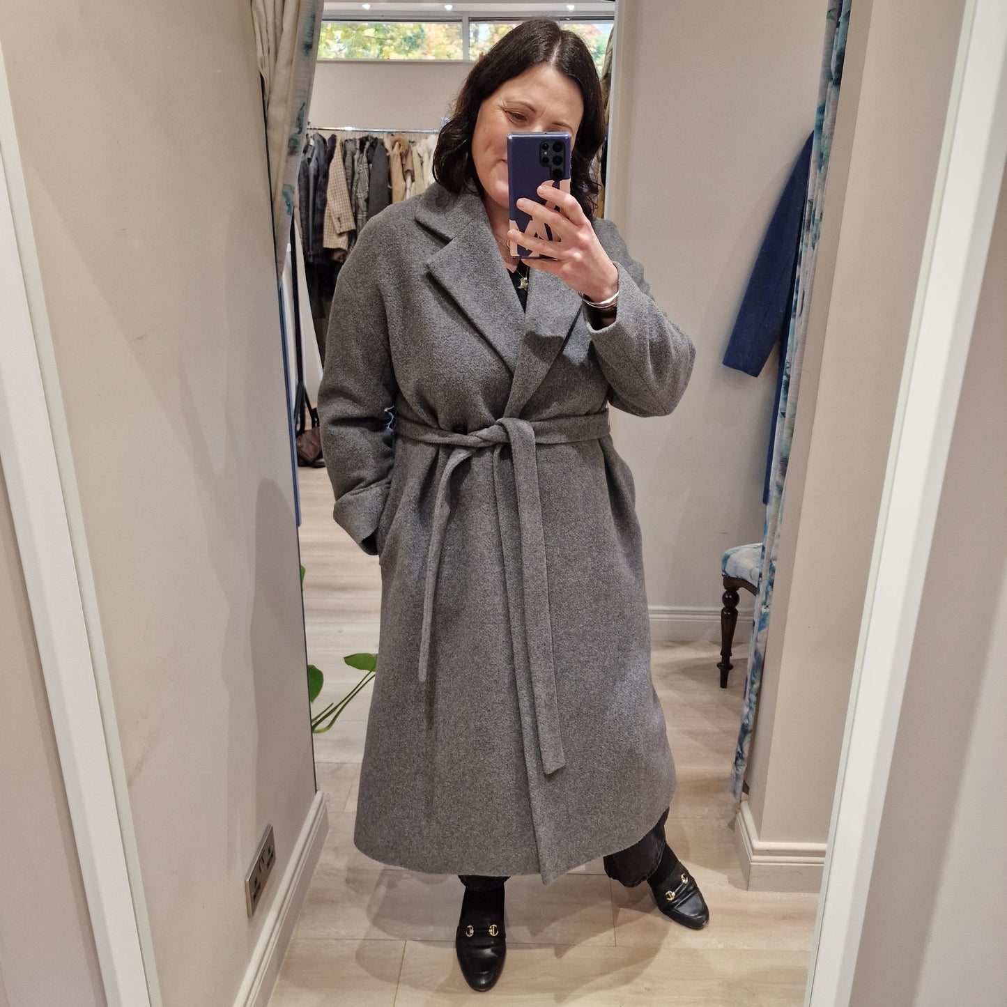 COS Grey Wool Blend Oversized Coat - 12