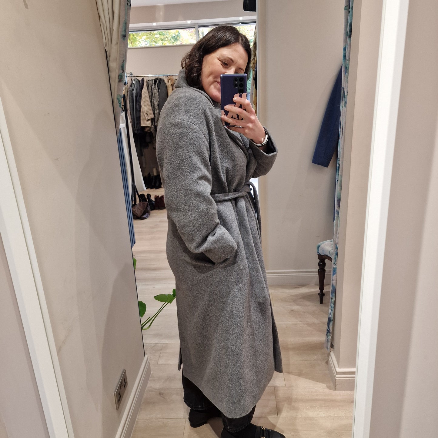 COS Grey Wool Blend Oversized Coat - 12