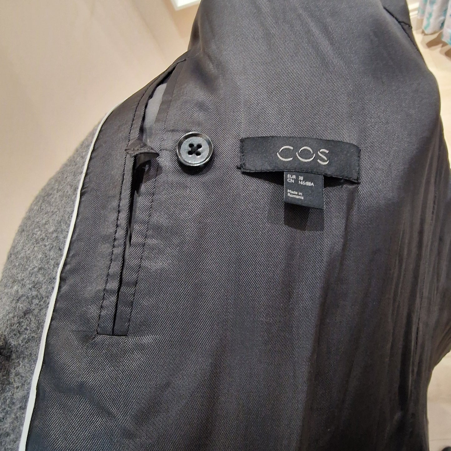 COS Grey Wool Blend Oversized Coat - 12