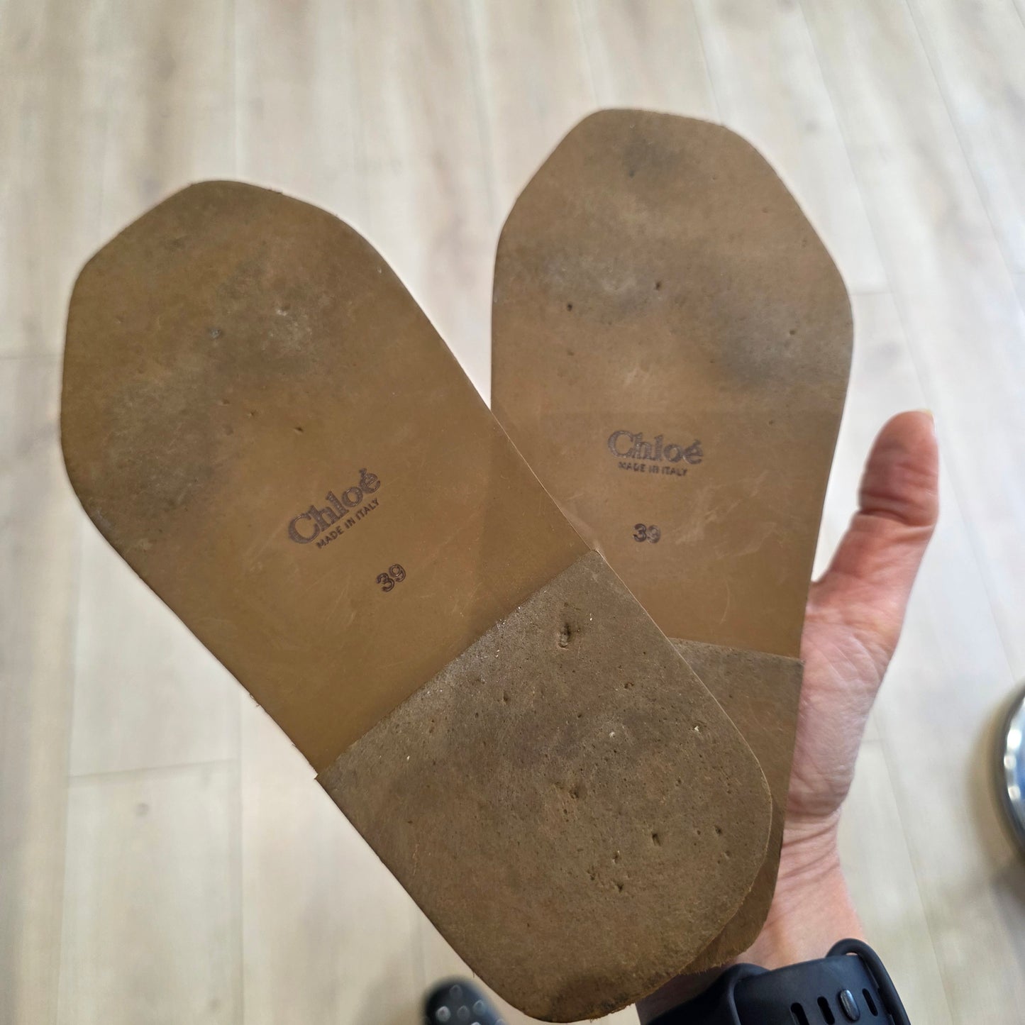 Chloe Woody Lace Logo Sandal - 39