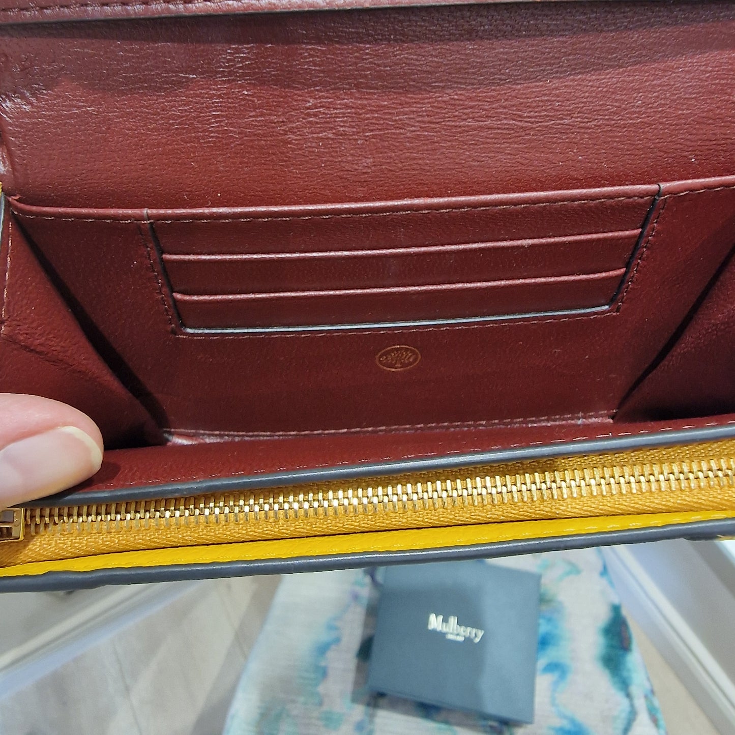 Mulberry Continental Wallet, Deep Amber