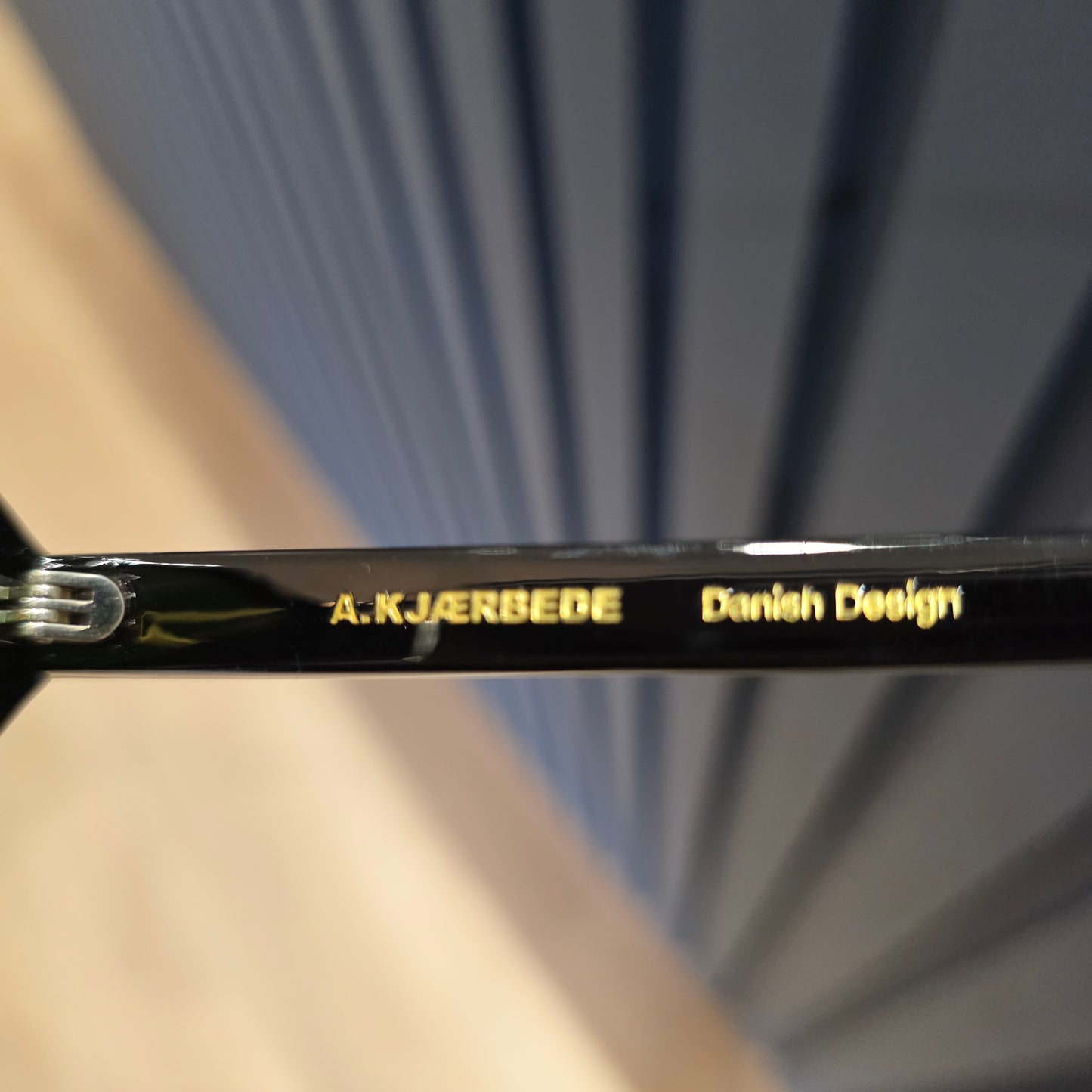 A. KJAERBEDE Black Sunglasses, Green Lens