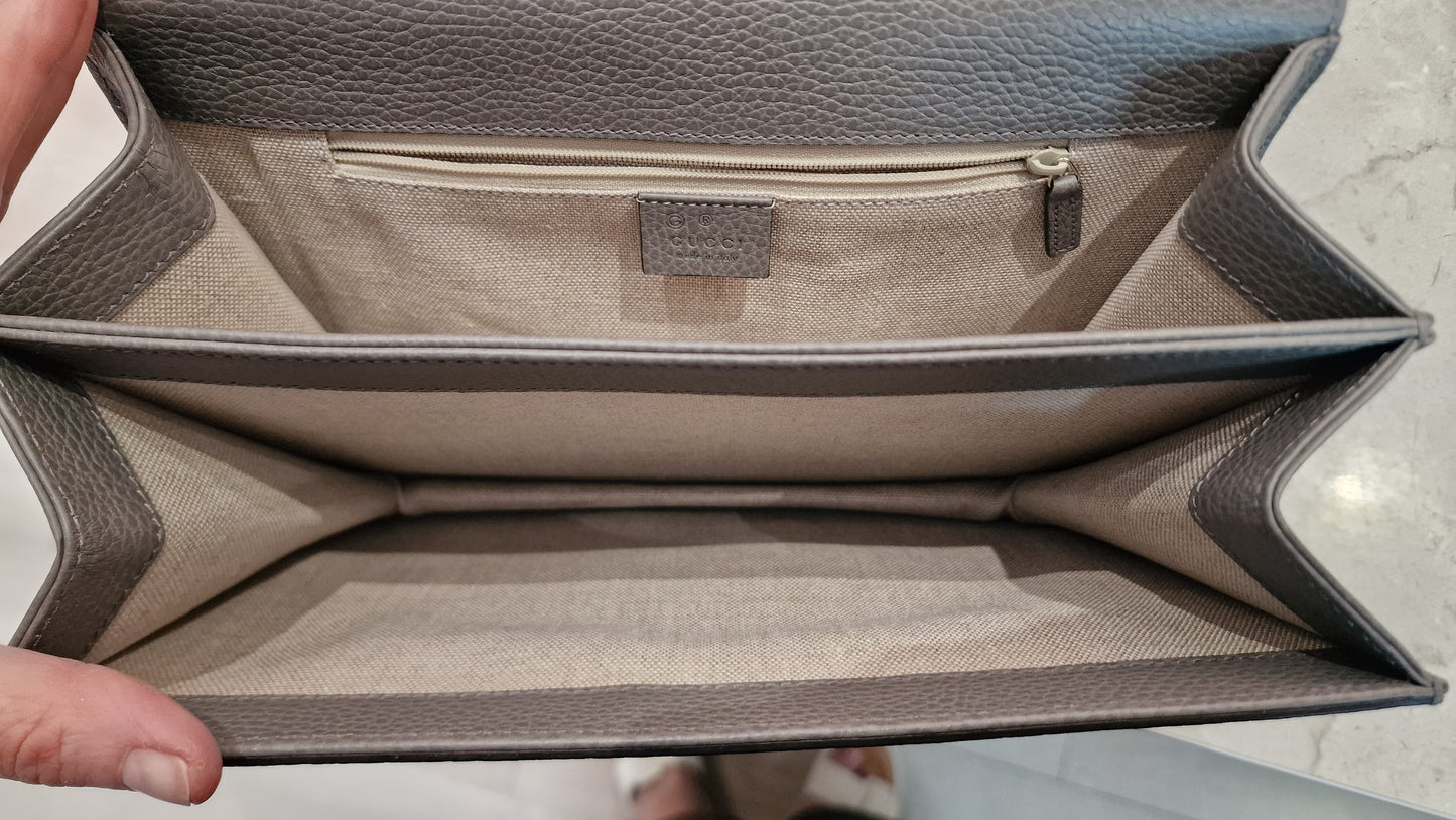 Gucci Grey Interlocking Shoulder Bag