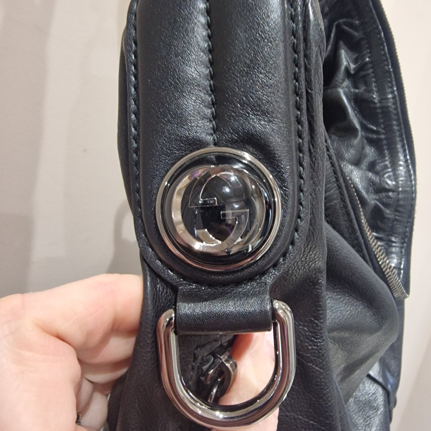 Gucci Black Leather Bag