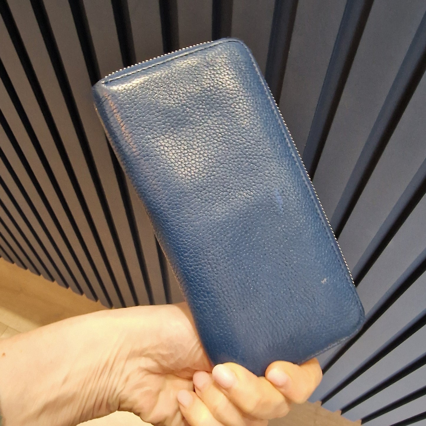 Mulberry Tree Zip Around Wallet, Sea Blue