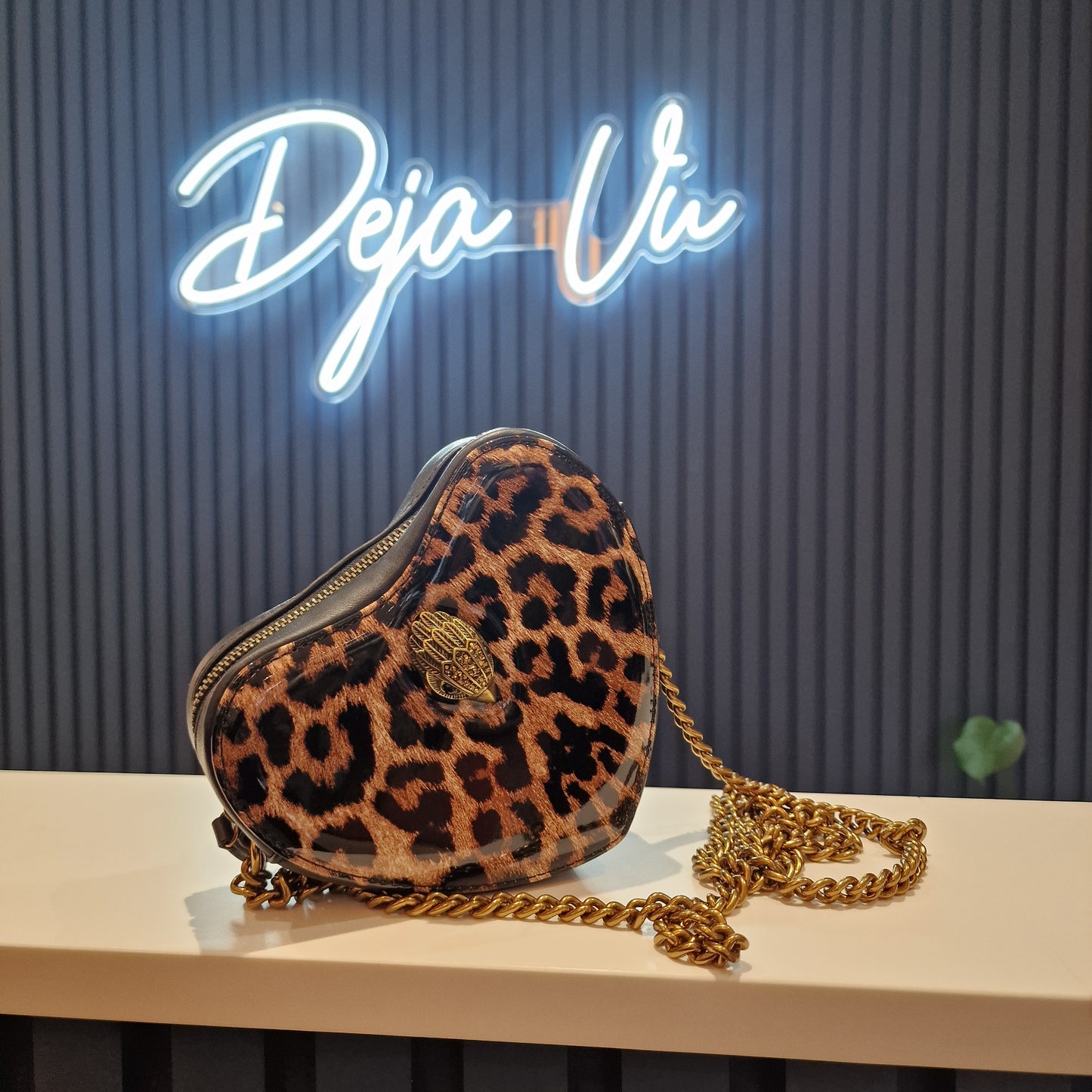 Kurt Geiger Animal Print Patent Bag