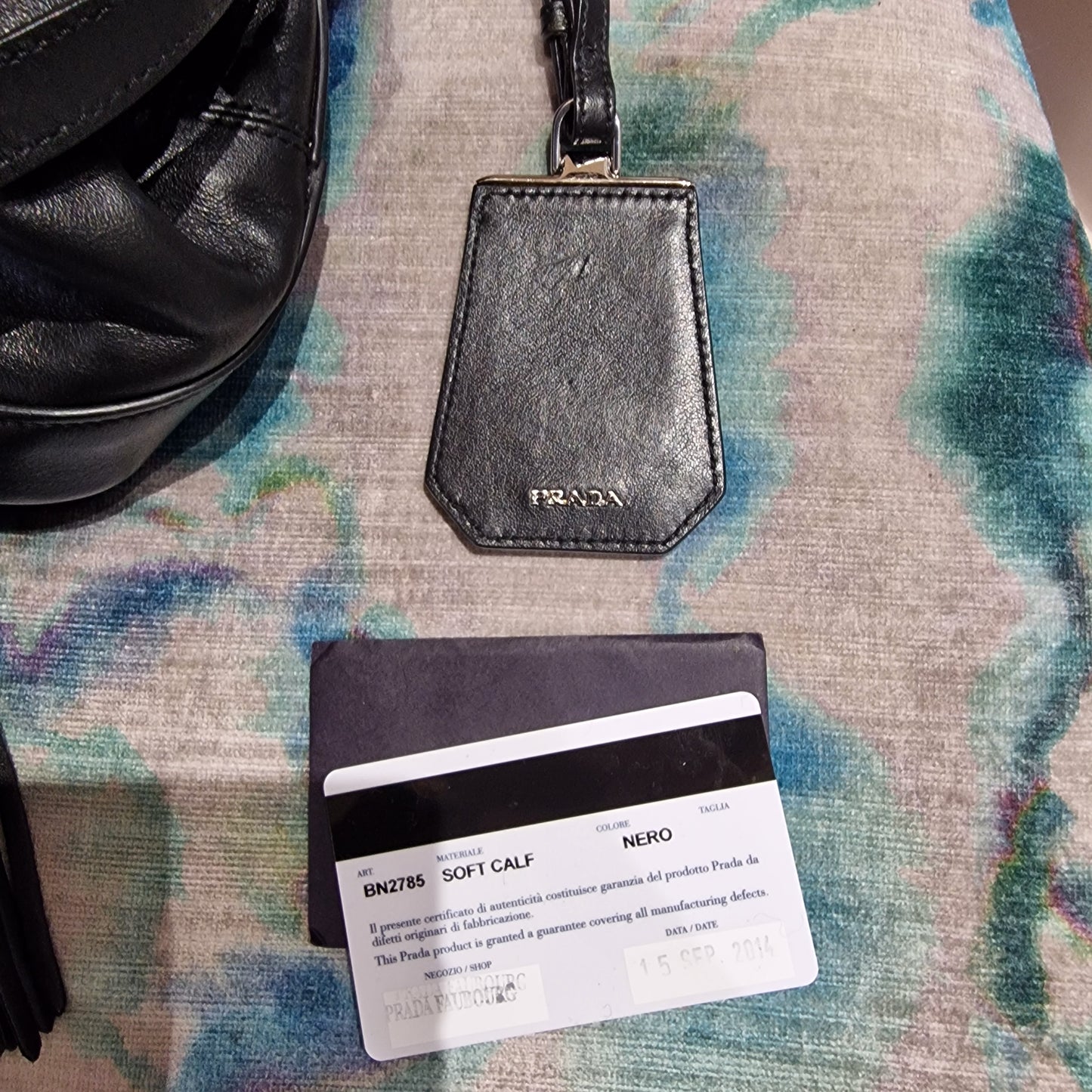 Prada Black Leather Bucket Bag