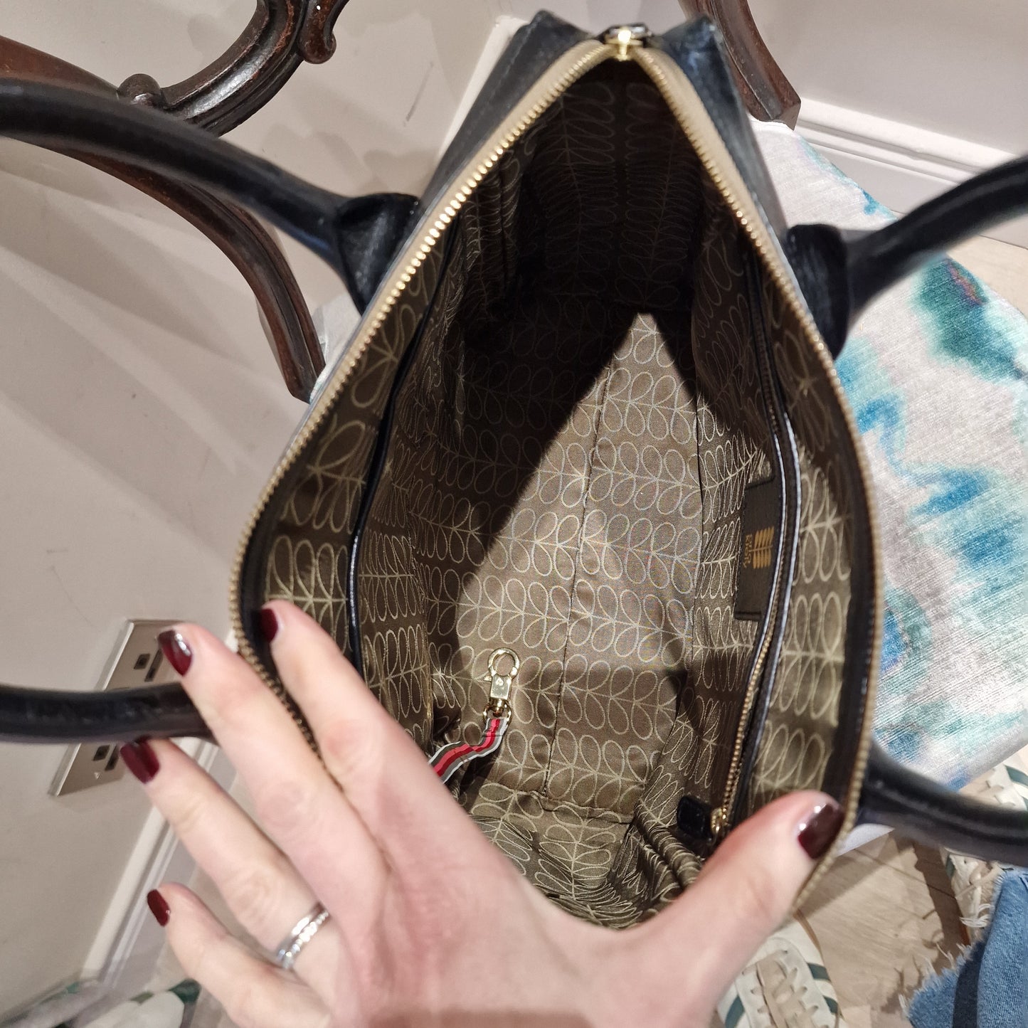 Orla Kiely Black Bag