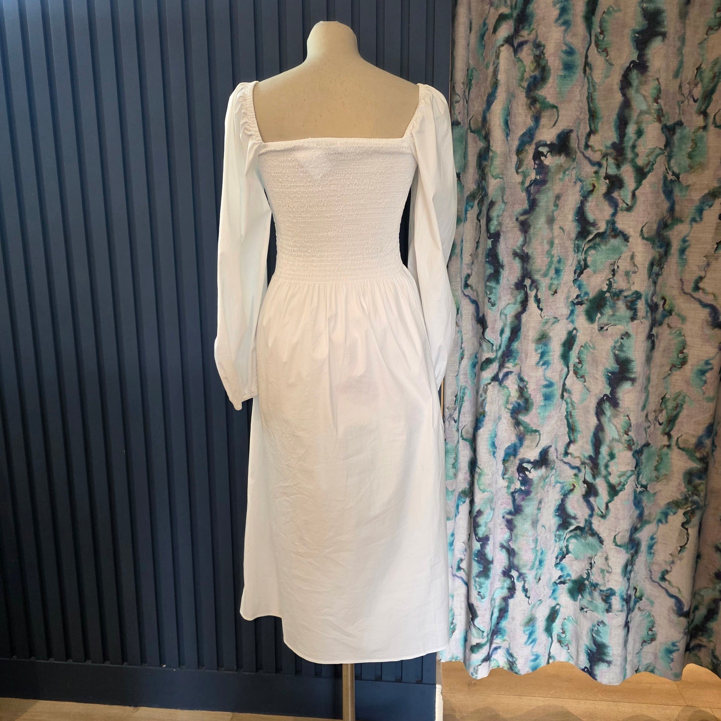 Cos White Cotton Off Shoulder Dress - 10