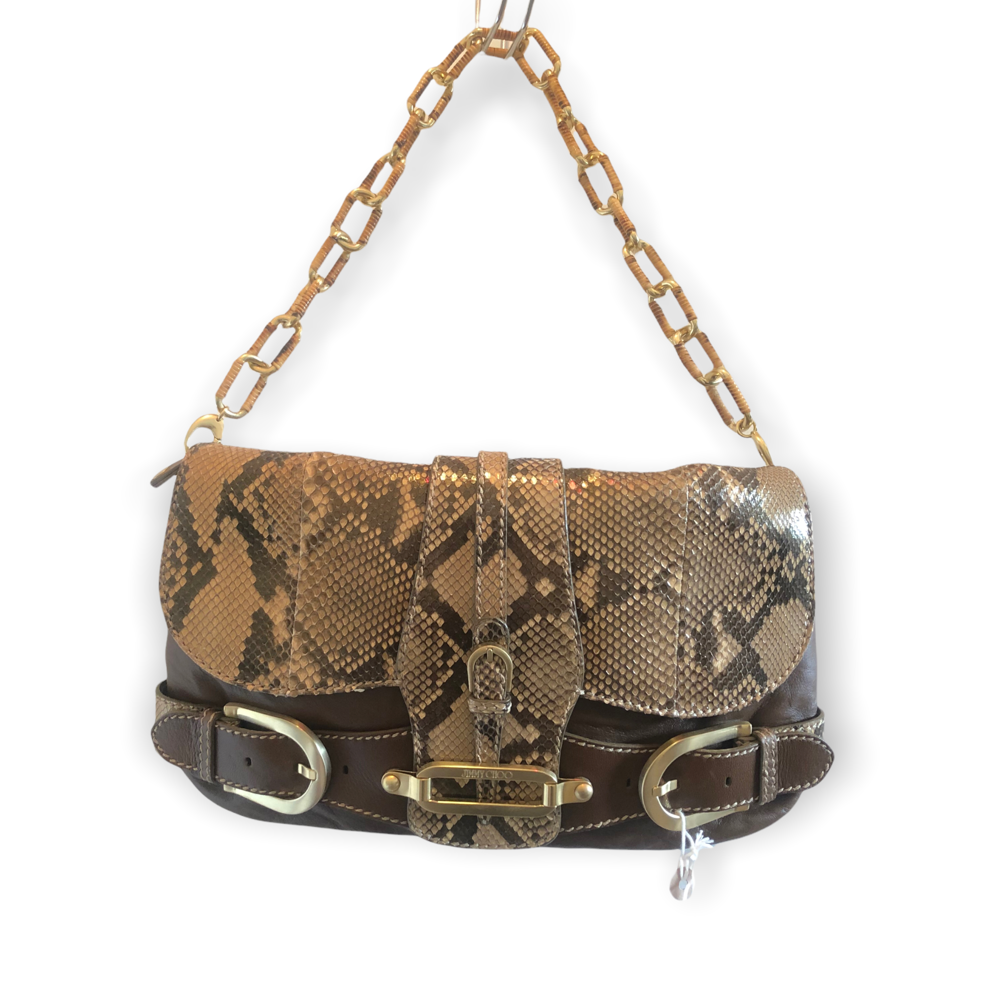 Python skin jimmy hot sale choo bag