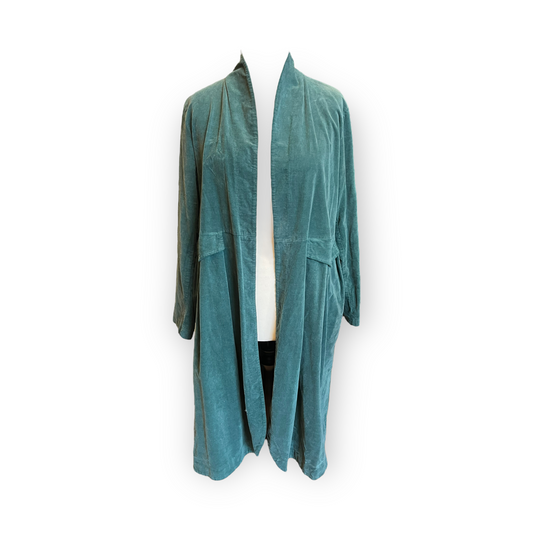 Wendy Trendy Teal Green Corduroy Coat