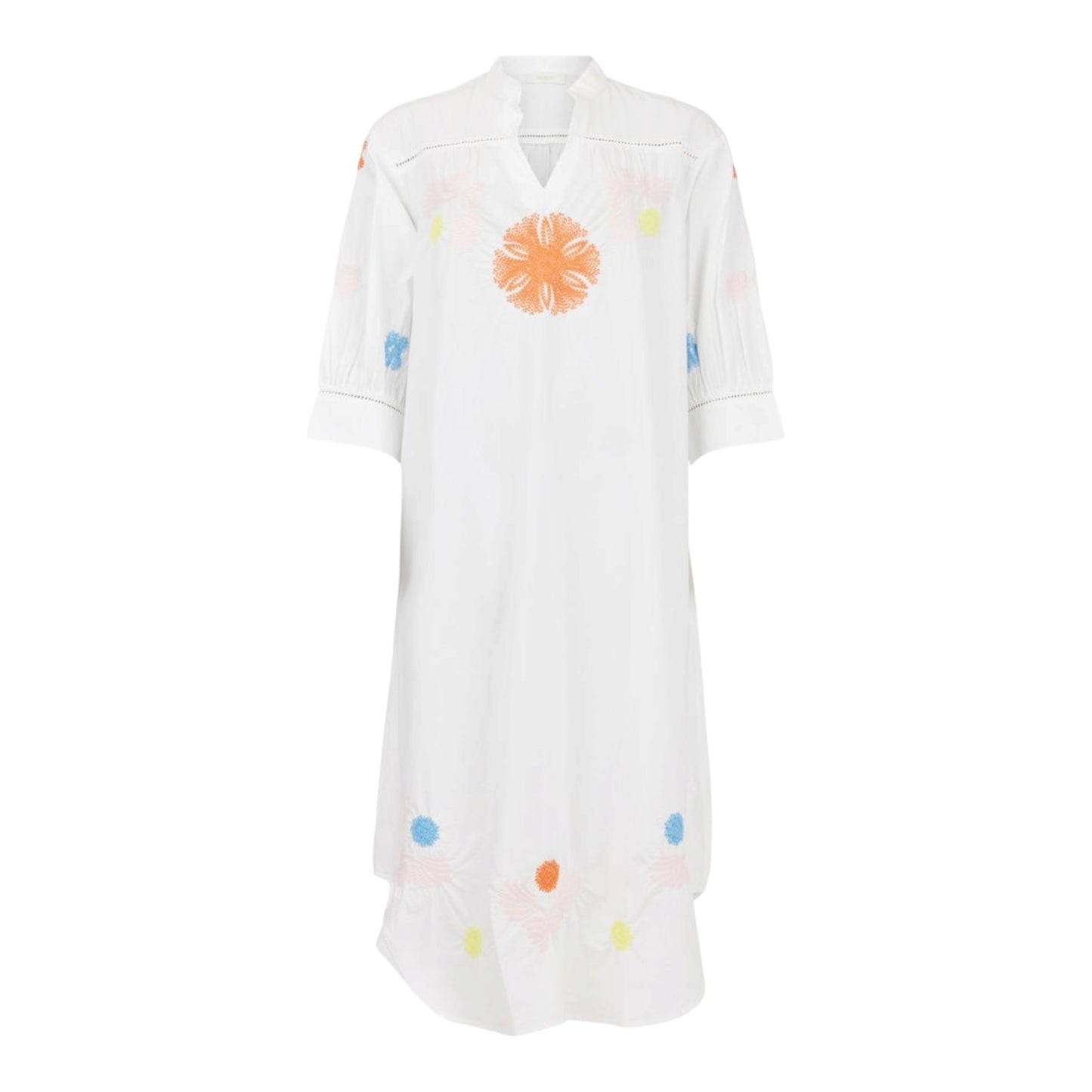Noen White Embroidered Cotton Dress - 10