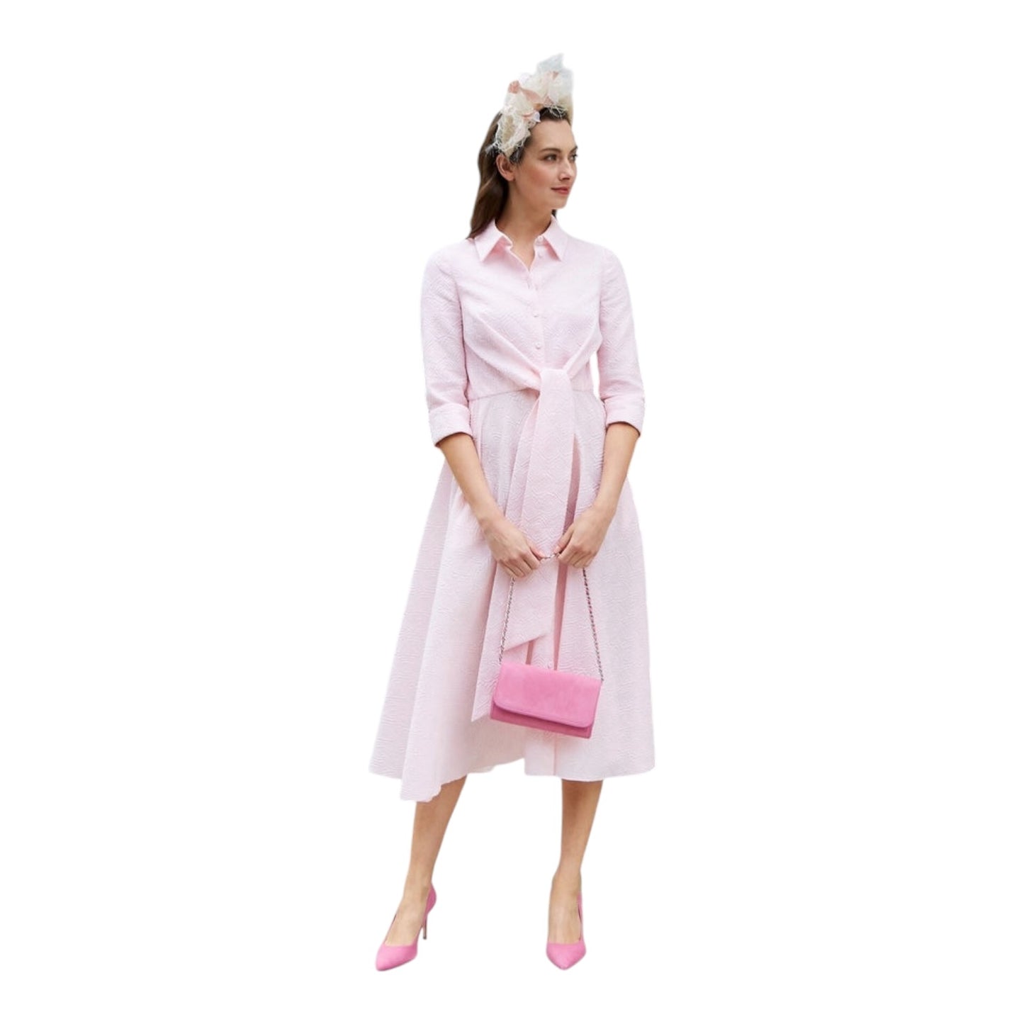 Emmy London Natasha Cupcake Suede Clutch Bag
