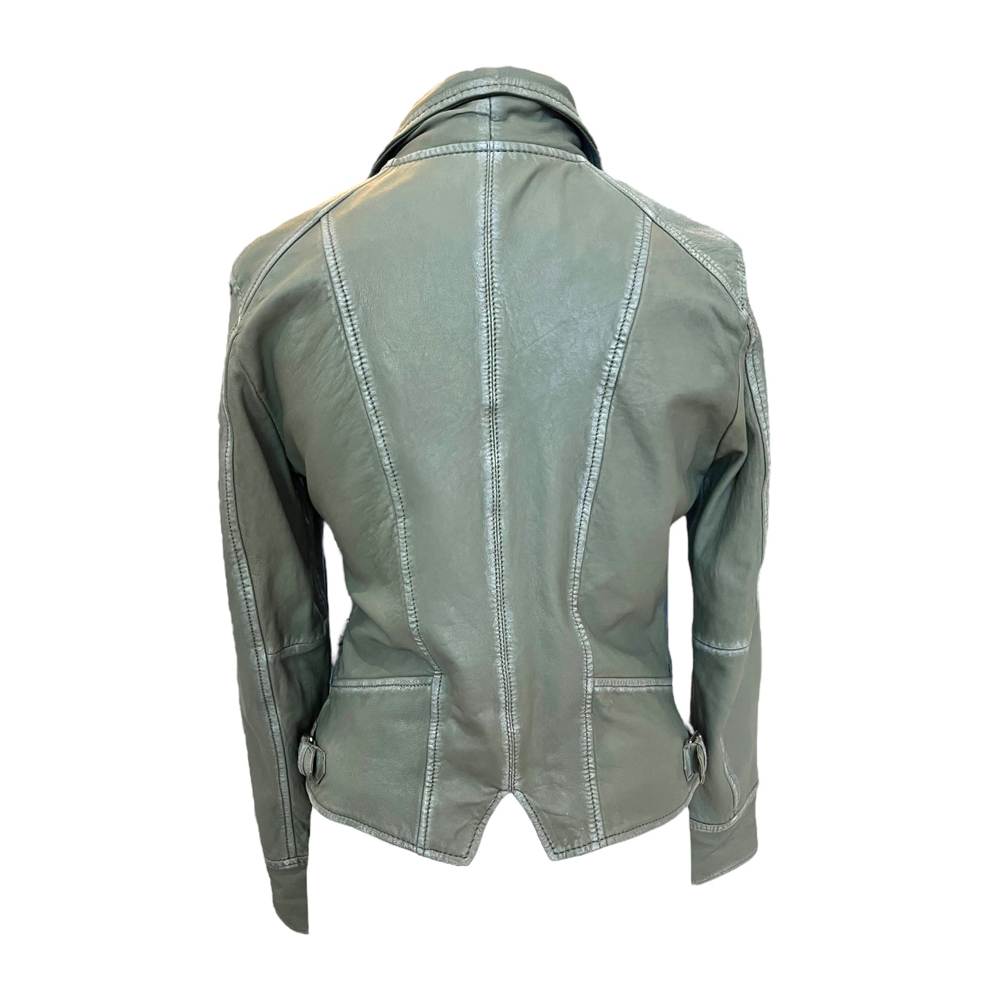 Oakwood Sage Green Leather Jacket