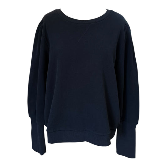 Wyse Navy Puff Sleeve Sweatshirt - 16 - NEW