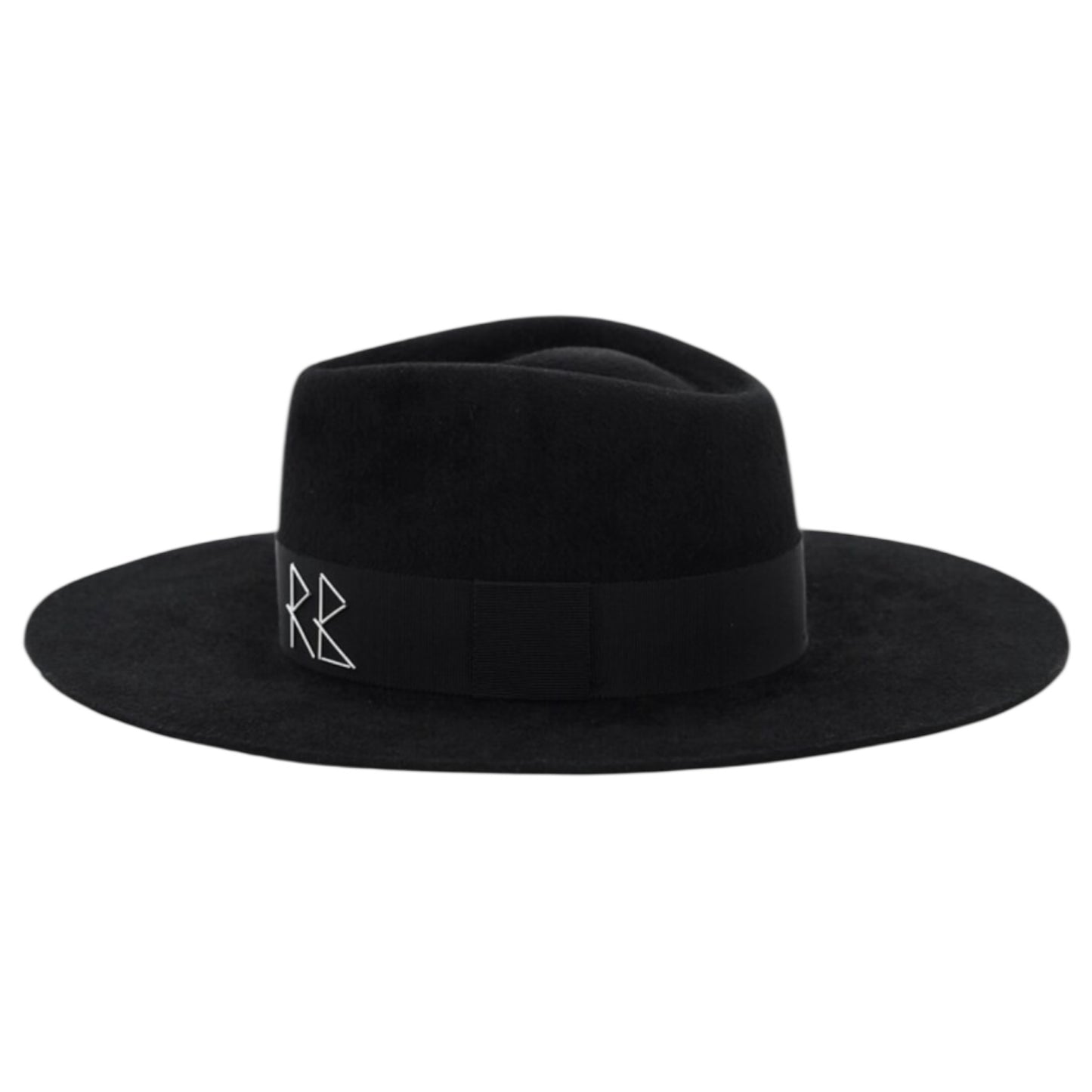 Ruslan Baginskiy Black Fedora Hat Crystals And Pearls - L