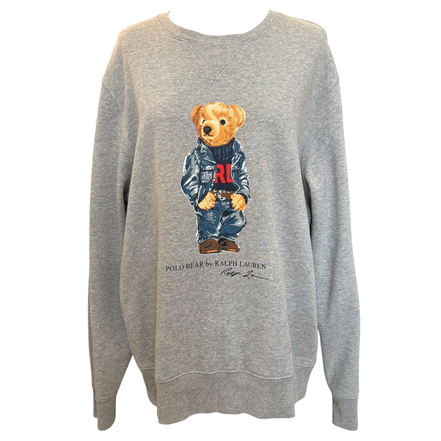 Ralph Lauren Grey Teddy Bear Jumper - 14