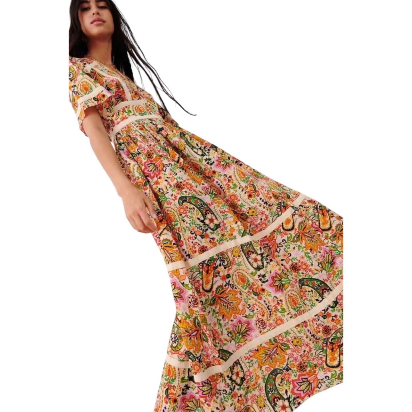 Ba&sh Benja Printed Midi Dress - 6/8